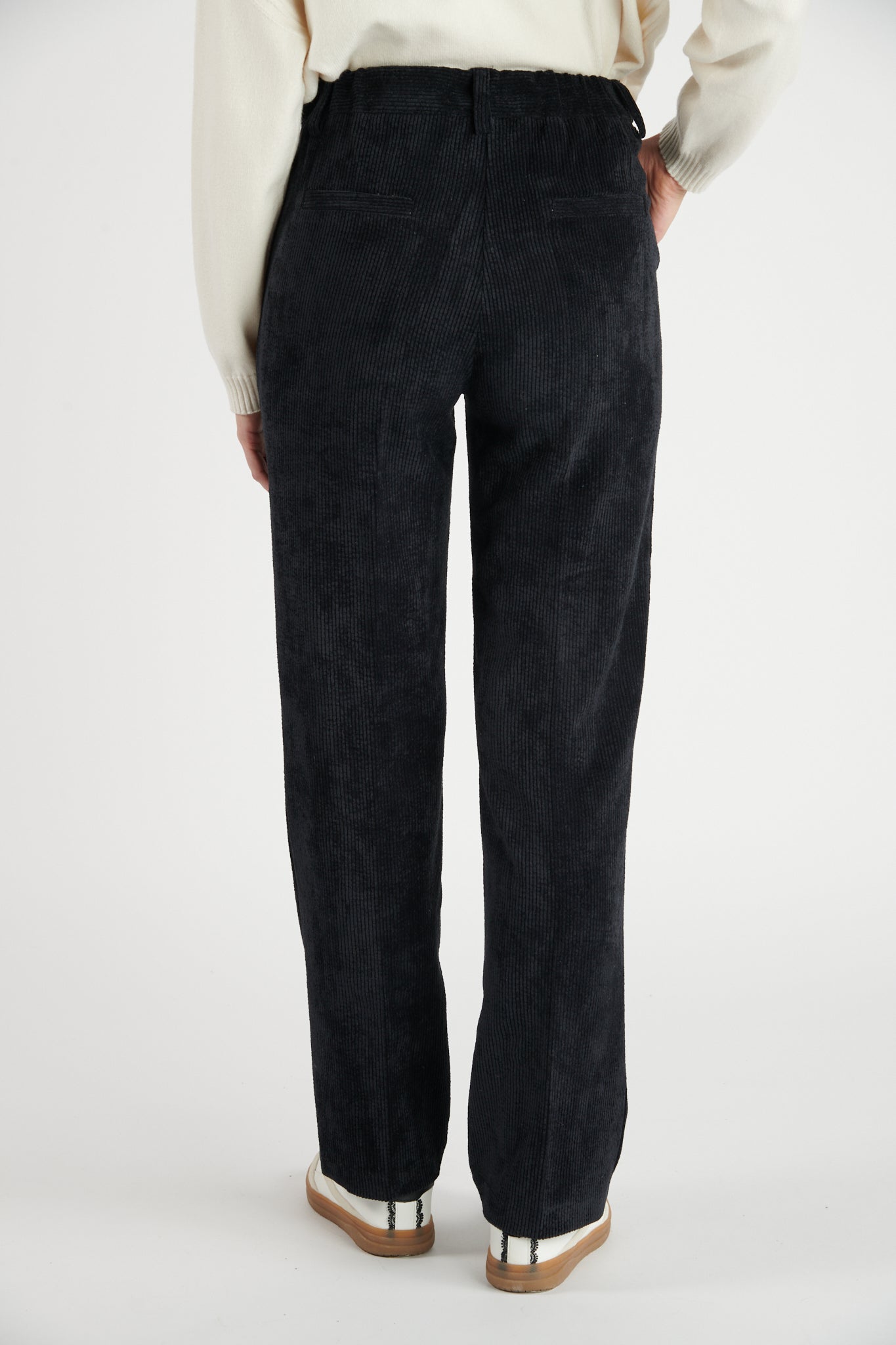 PANTALON LARGE VELOURS BRÉANNE NOIR