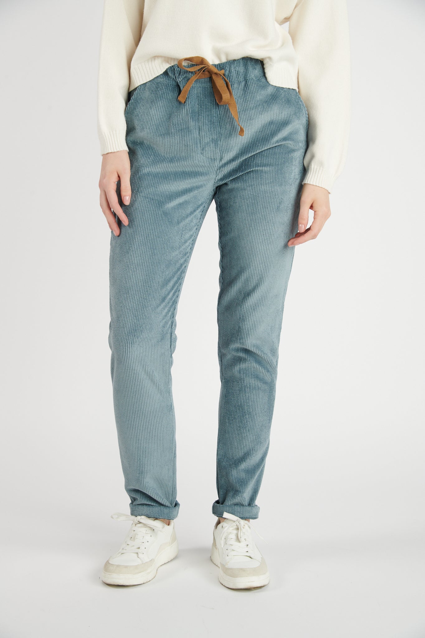 CHINO JOGGING VELOURS SCOTT BLEU CENDRE