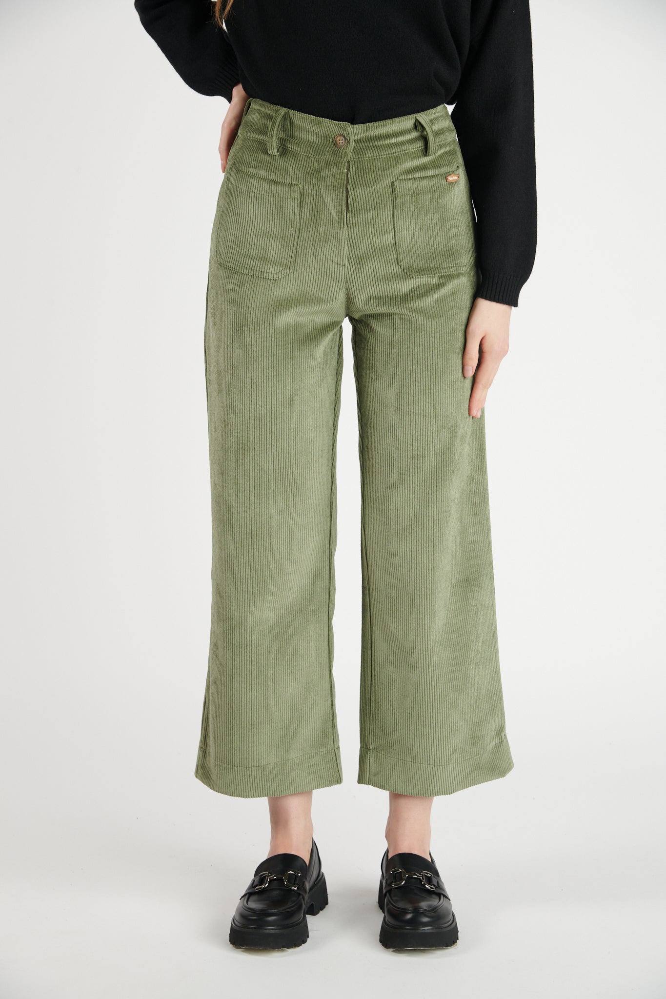 PANTALON 7/8 VELOURS DANEL KAKI