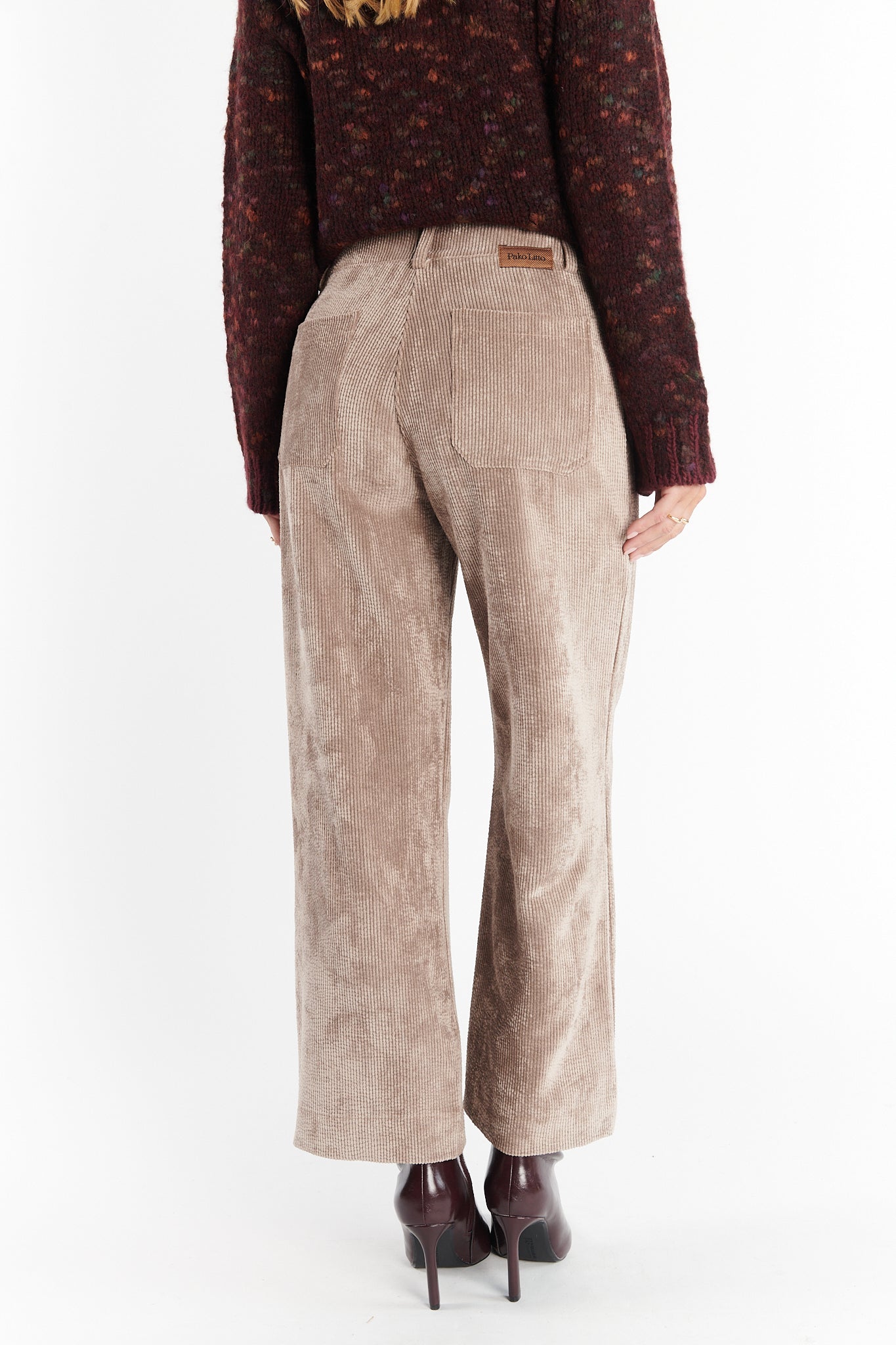PANTALON 7/8 VELOURS DANEL TAUPE