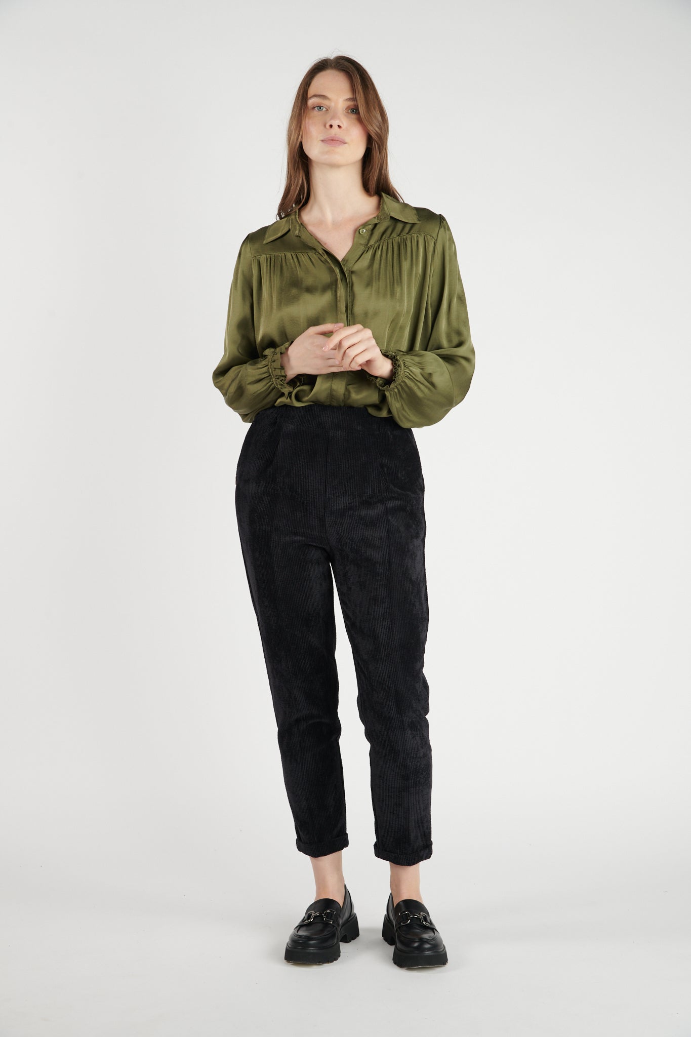 CHINO VELOURS DEAN NOIR