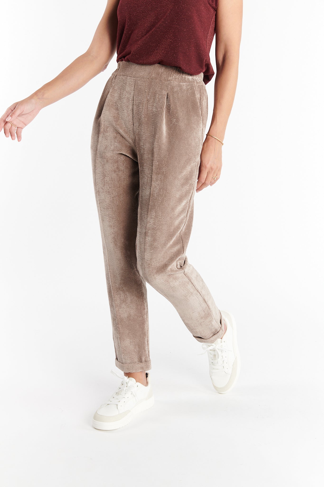 CHINO VELOURS DEAN TAUPE