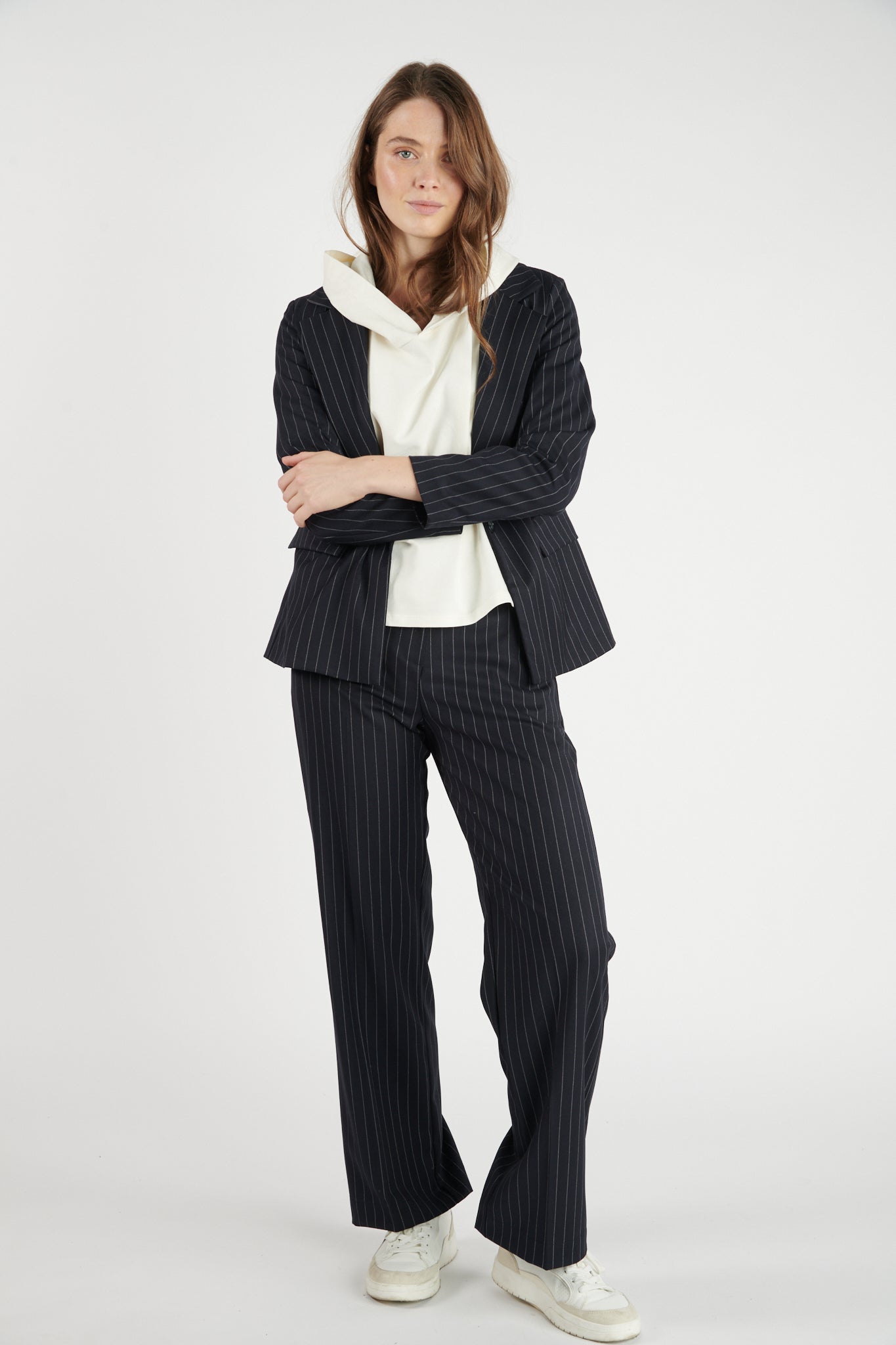 BLAZER OVERSIZE À RAYURES MARINE DAIMON