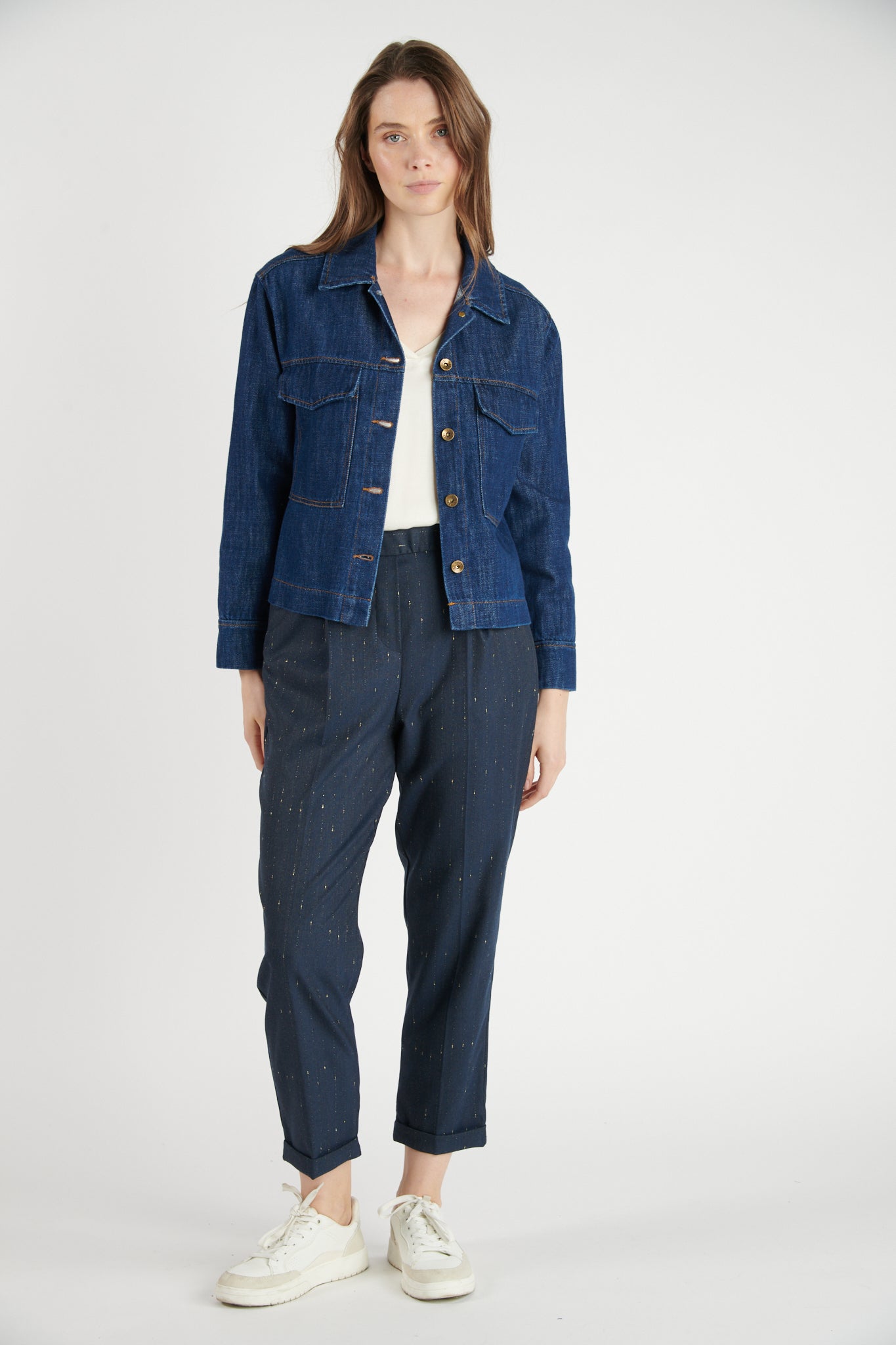 CHINO 7/8ÈME DIMITRI DENIM LUREX