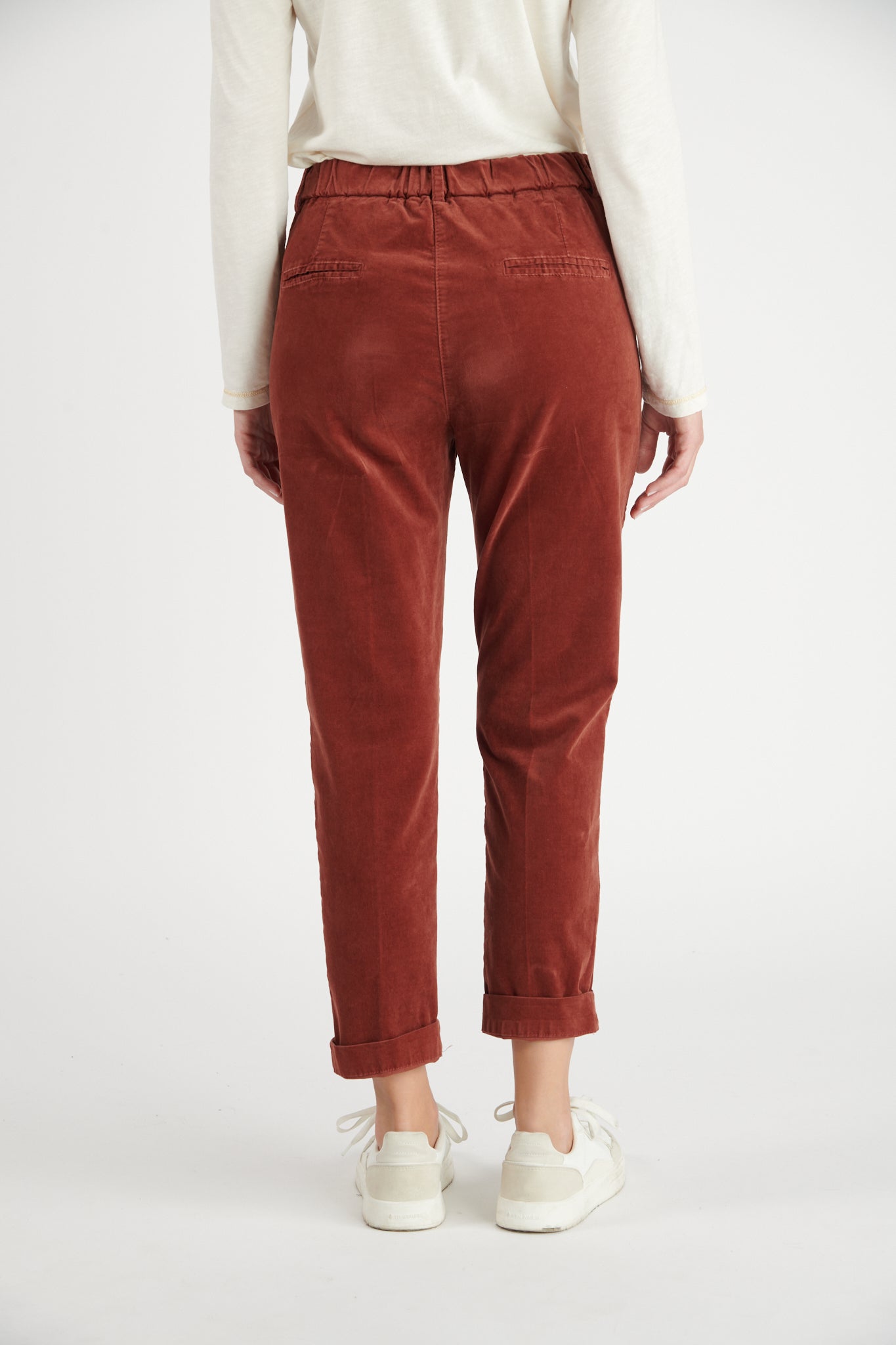 CHINO 7/8ÈME VELOURS DENNY PAPRIKA