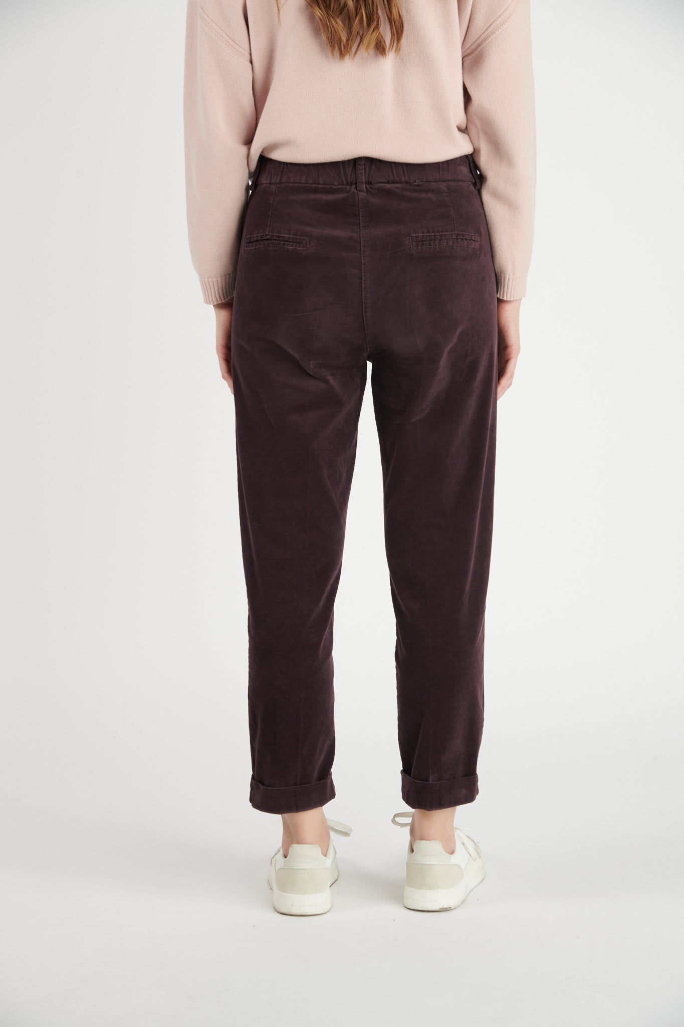 CHINO 7/8ÈME VELOURS DENNY PRUNE