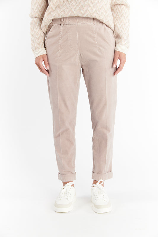 CHINO 7/8ÈME VELOURS DENNY SABLE ROSE