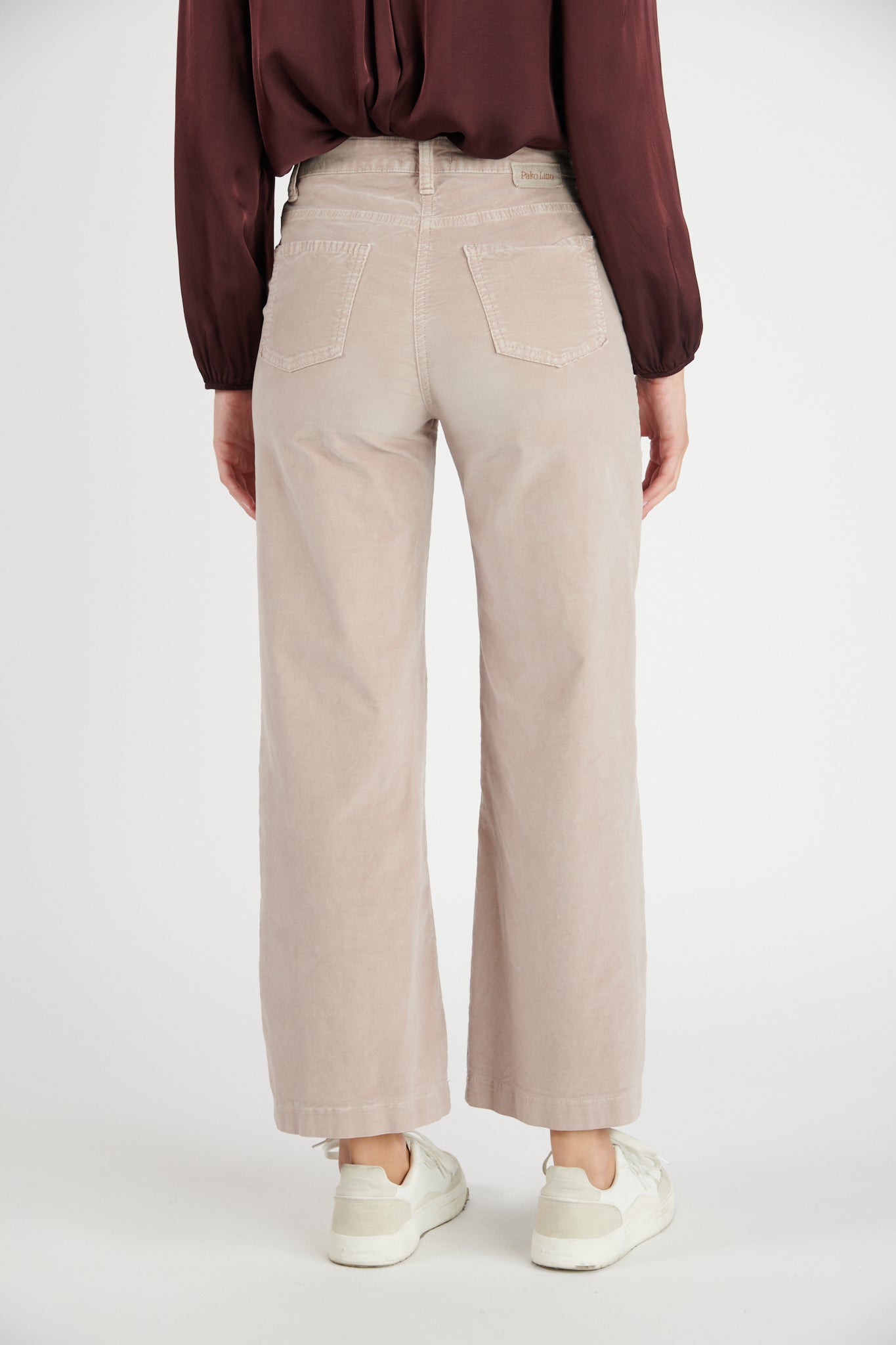 PANTALON ÉVASÉ 7/8 VELOURS DIONYS SABLE ROSE