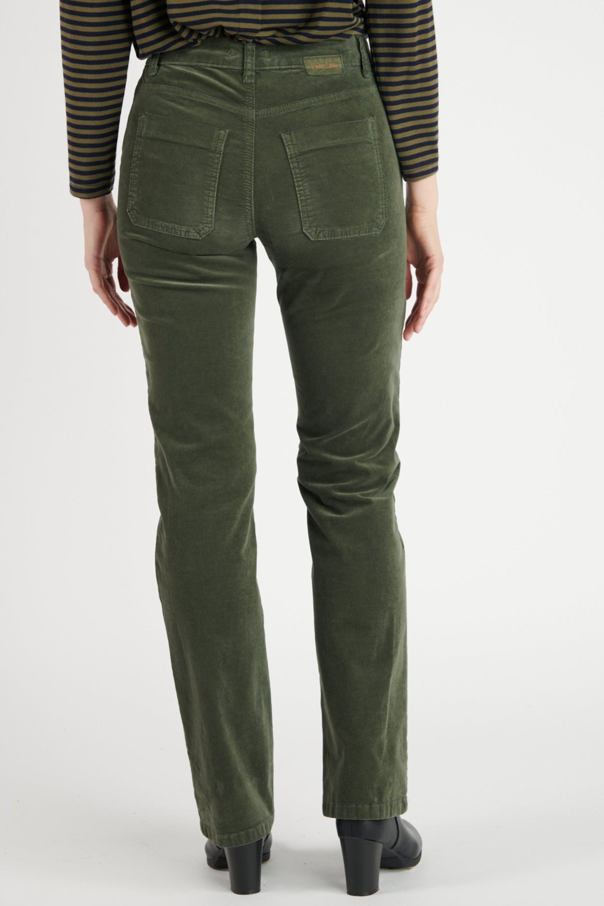 PANTALON FLARE VELOURS DELSON KAKI