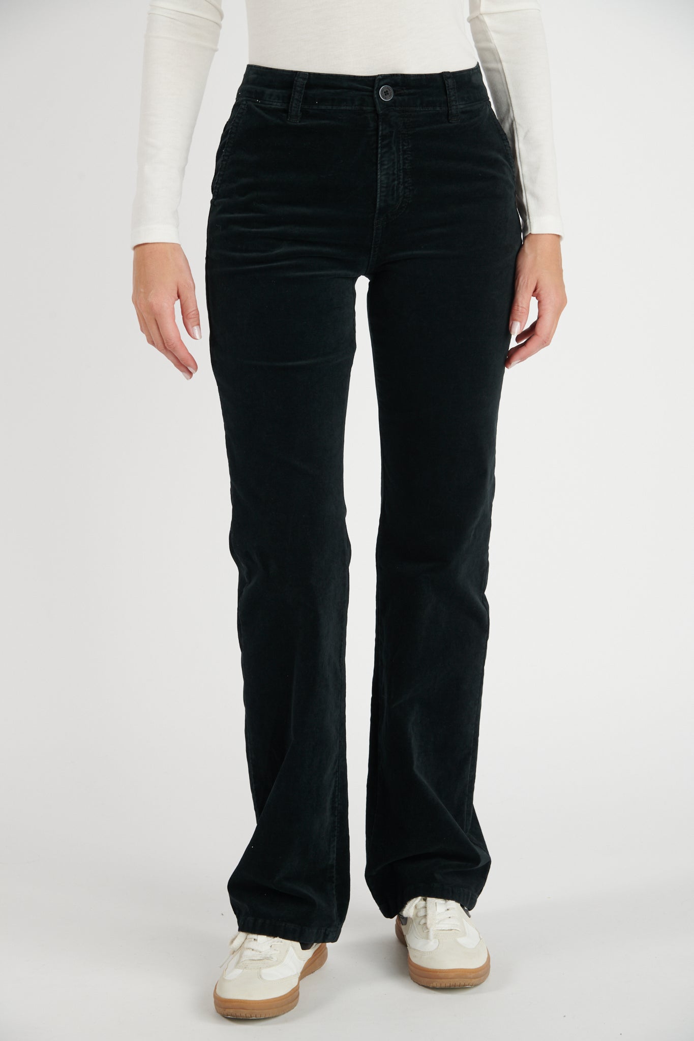 PANTALON FLARE VELOURS DELSON NOIR
