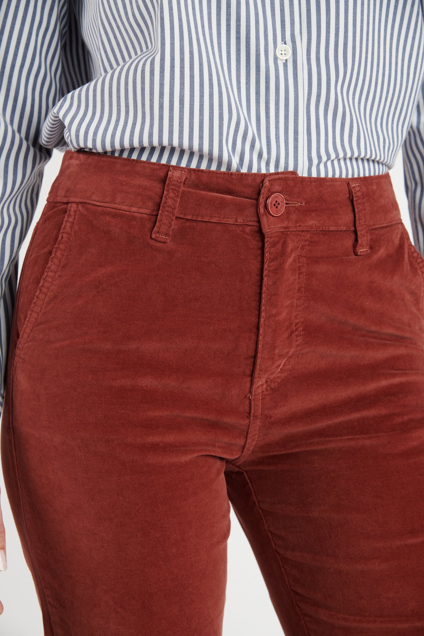 PANTALON FLARE VELOURS DELSON PAPRIKA