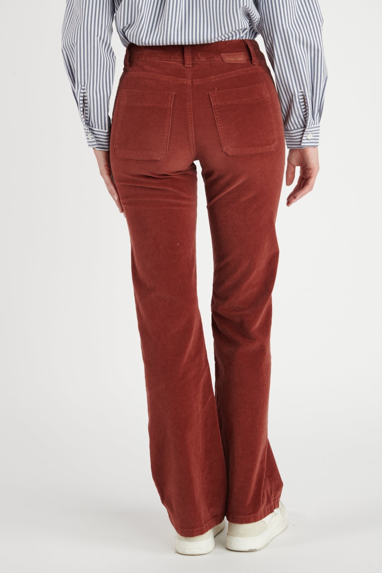 PANTALON FLARE VELOURS DELSON PAPRIKA