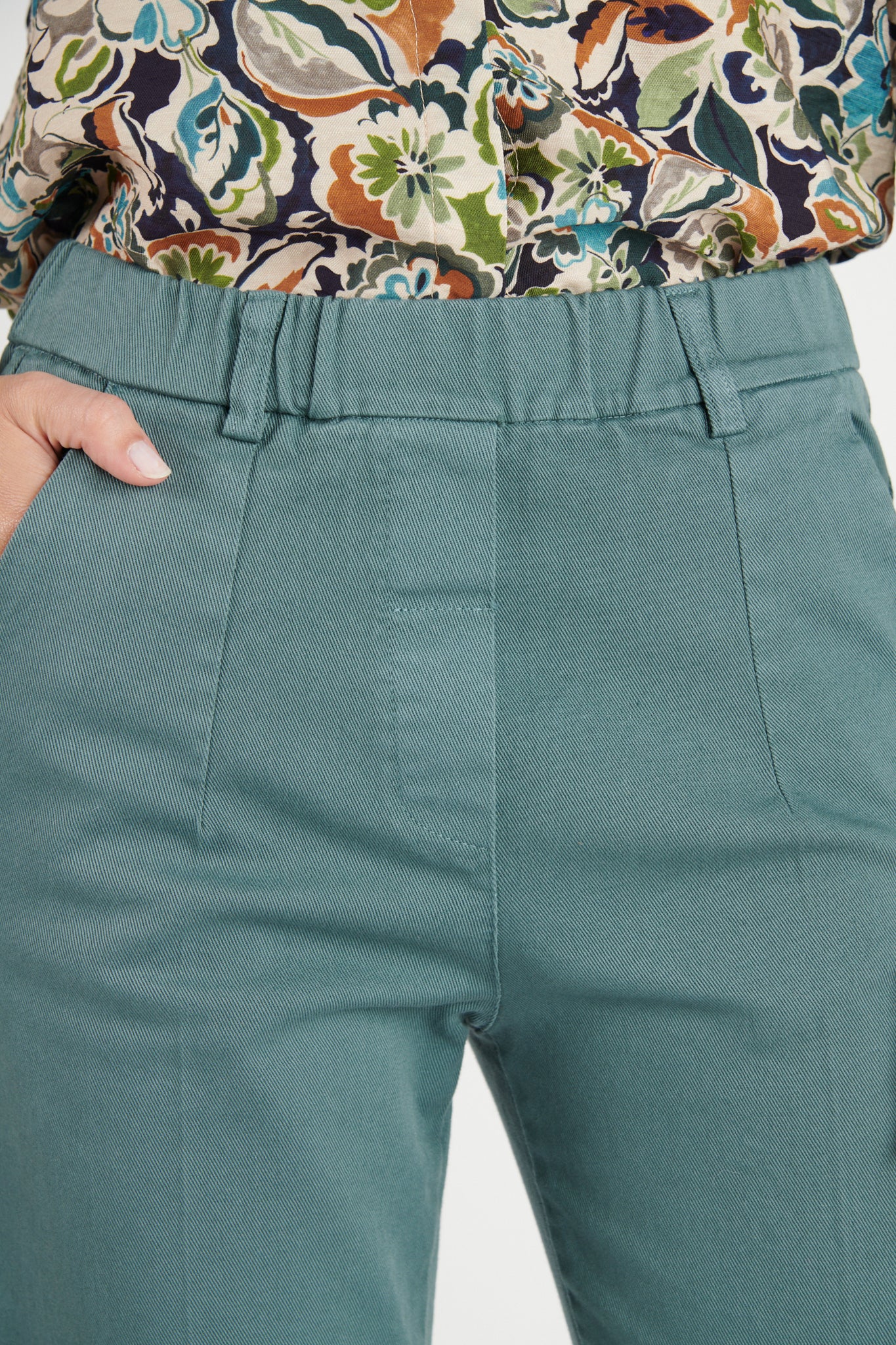 CHINO 7/8ÈME CLINT BLEU CENDRE