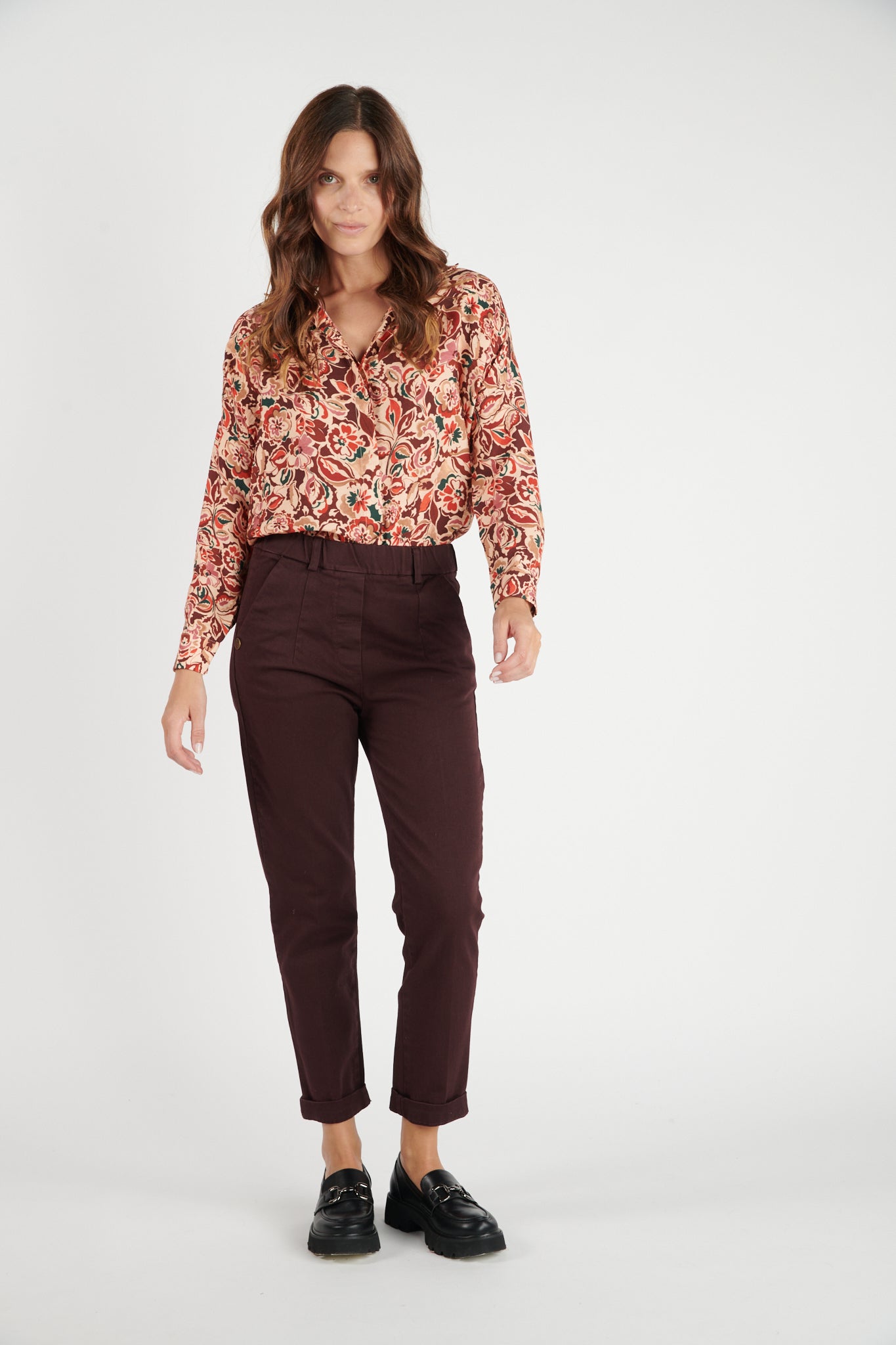 CHINO 7/8ÈME CLINT PRUNE