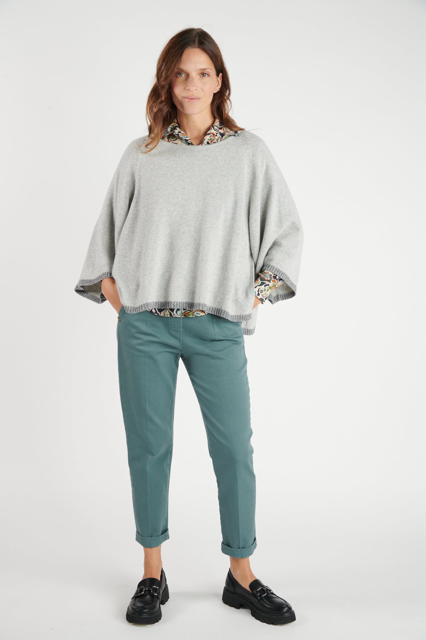CHINO 7/8ÈME CLINT BLEU CENDRE