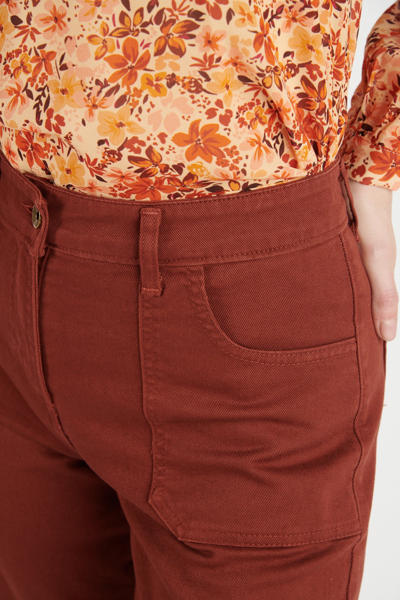 PANTALON ÉVASÉ 7/8 DILAN PAPRIKA