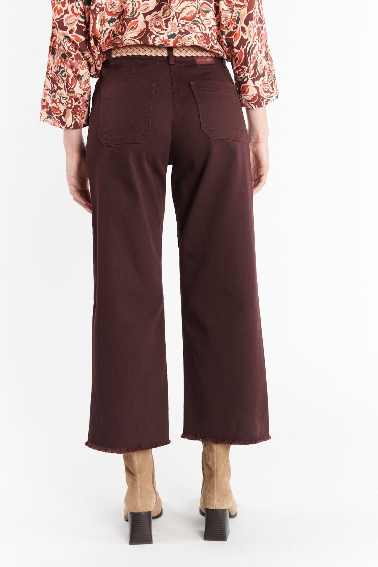 PANTALON ÉVASÉ 7/8 DILAN PRUNE