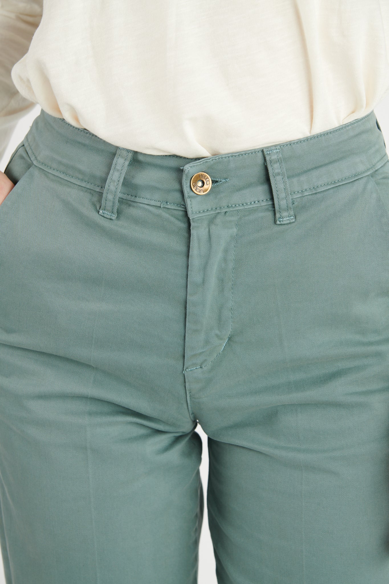 PANTALON LONG ÉVASÉ DION BLEU CENDRE