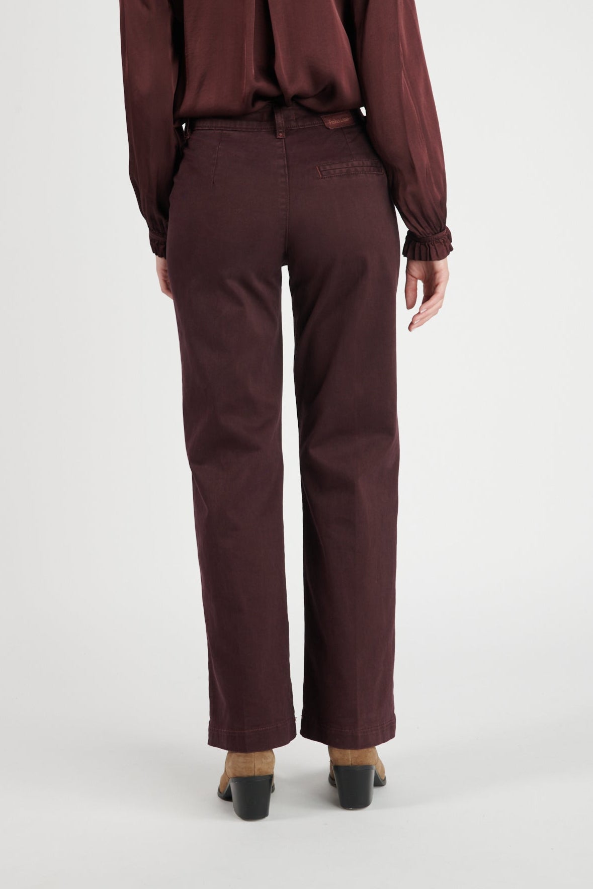 PANTALON LONG ÉVASÉ DION PRUNE