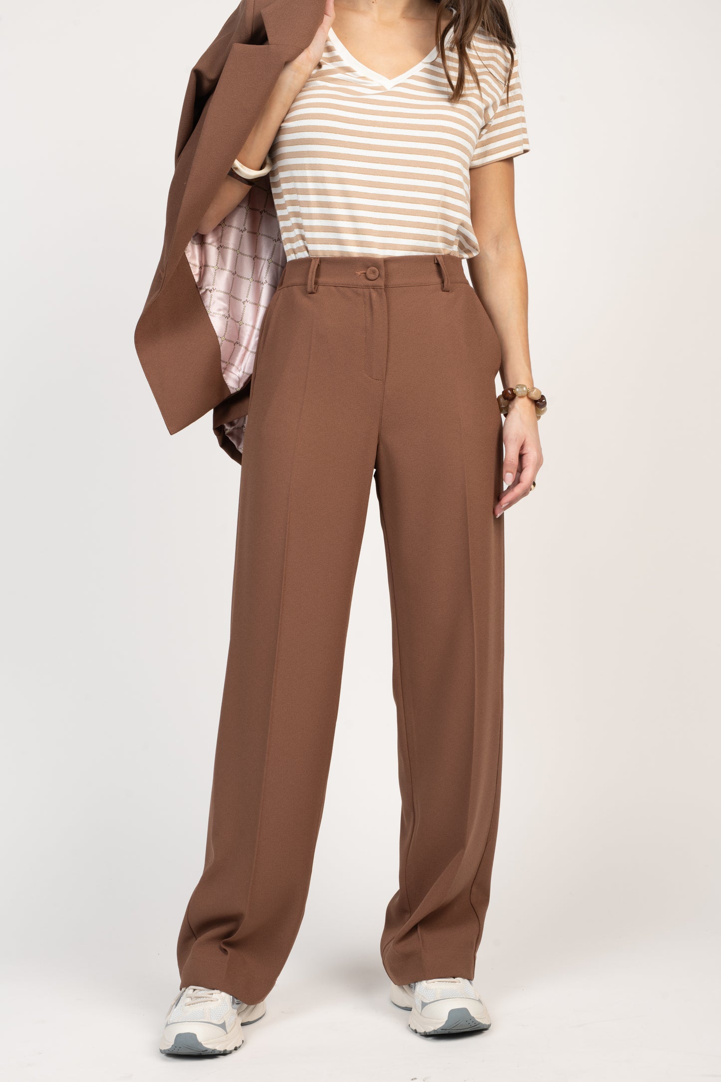 PANTALON LONG EUGÈNE MARRON