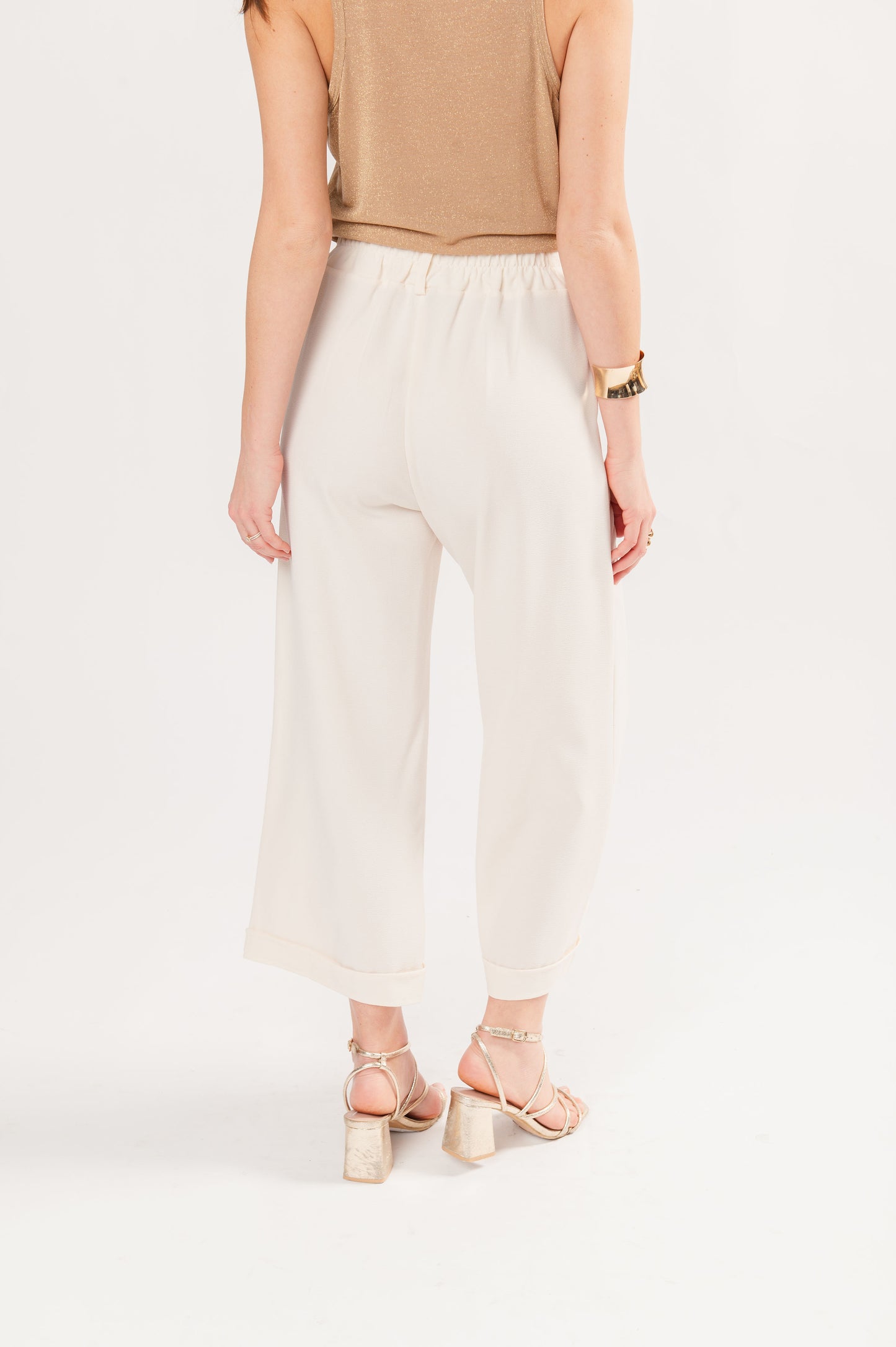 PANTALON 7/8ÈME ÉVASÉ EVA ÉCRU