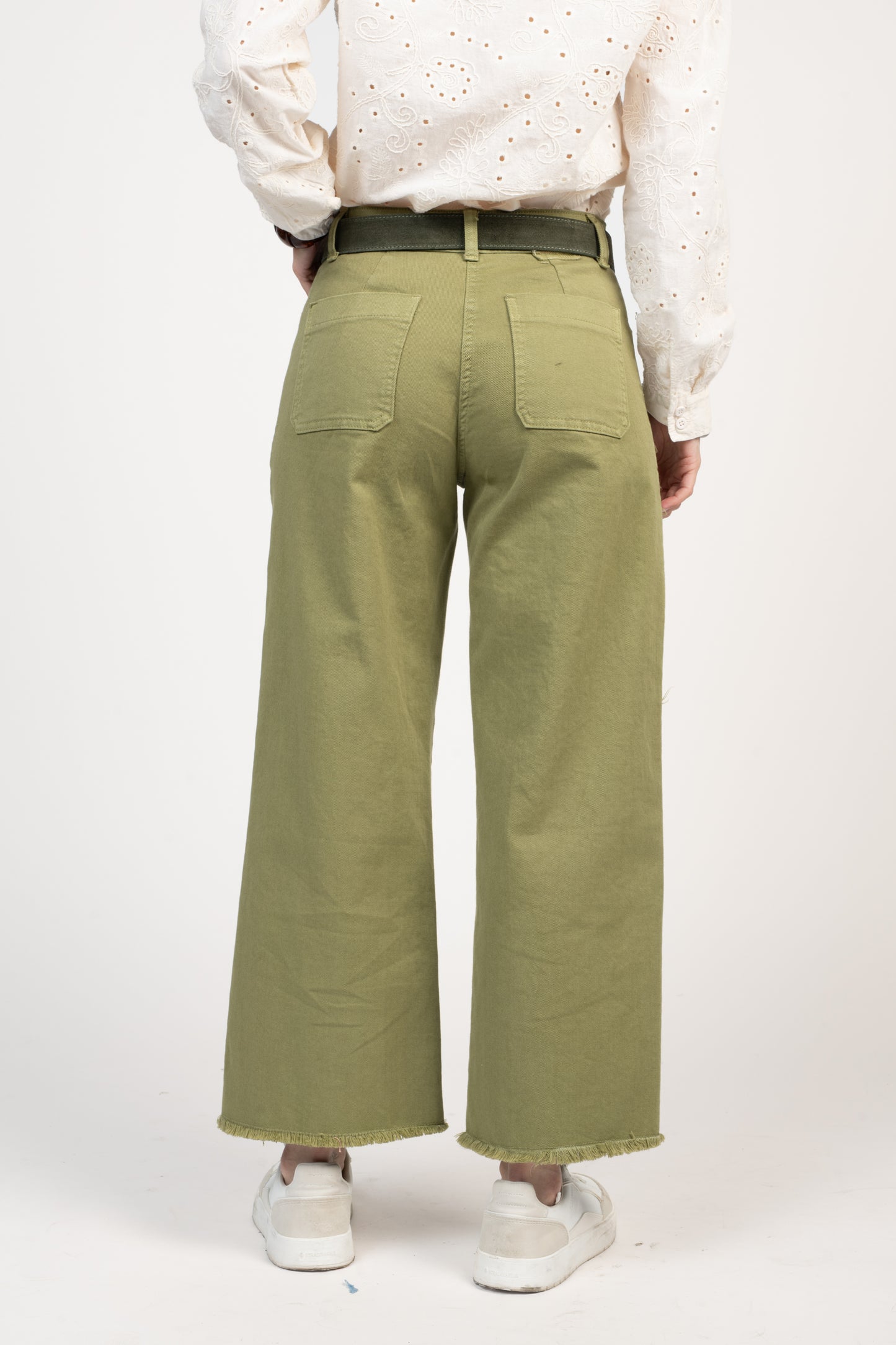 PANTALON ÉVASÉ 7/8ÈME ÉVAN VERT