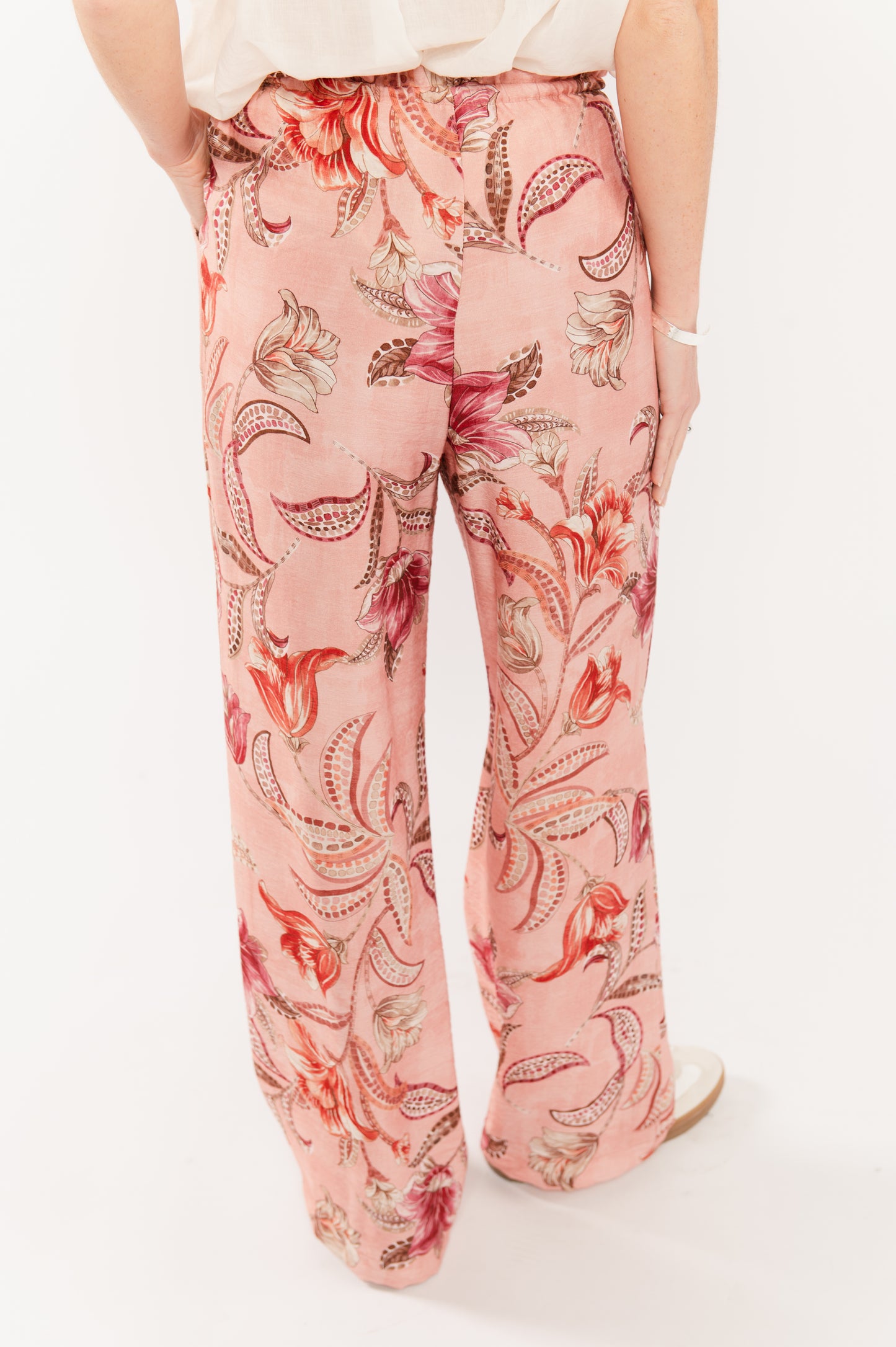 PANTALON À FLEURS ESMÉ ROSE