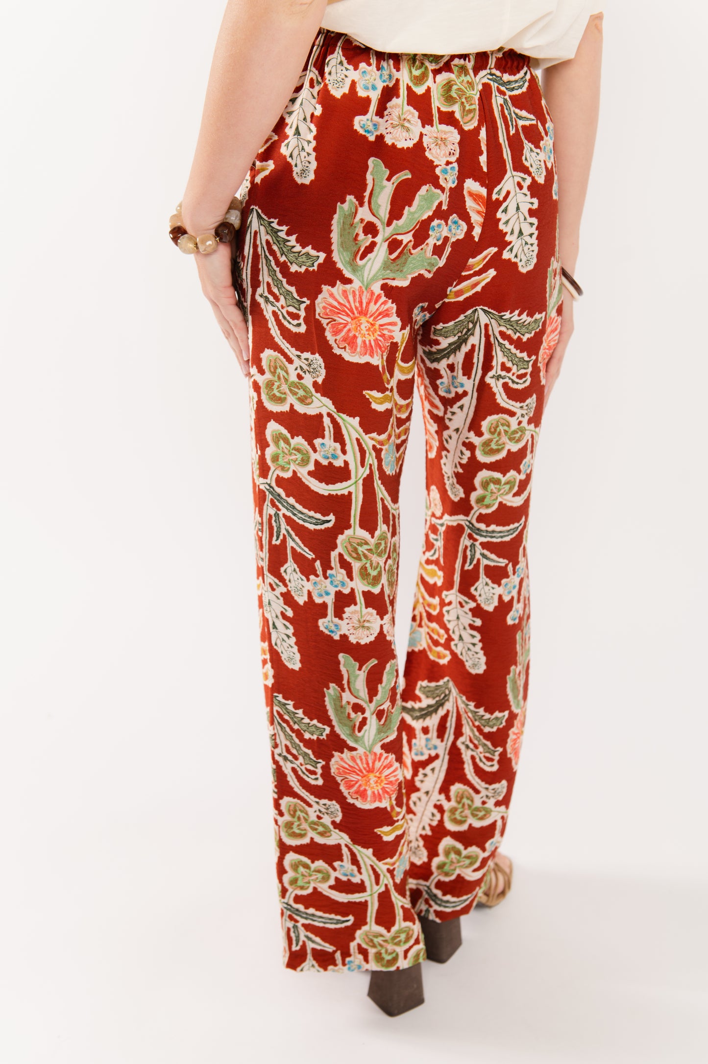 PANTALON À FLEURS FABIO PAPRIKA