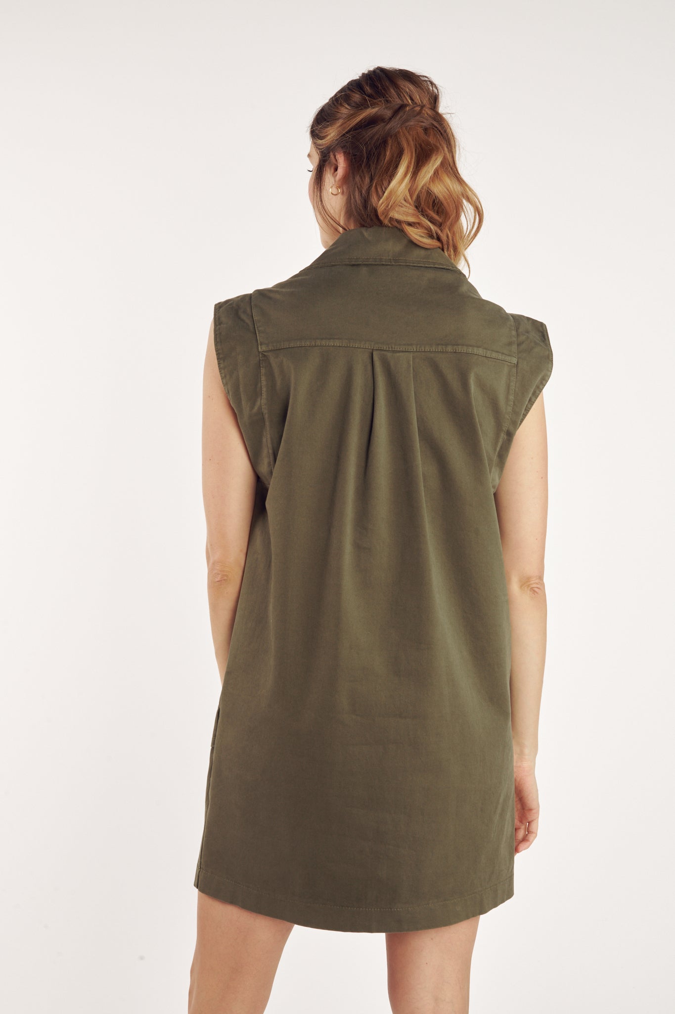 CHARLIE KHAKI SHORT DRESS
