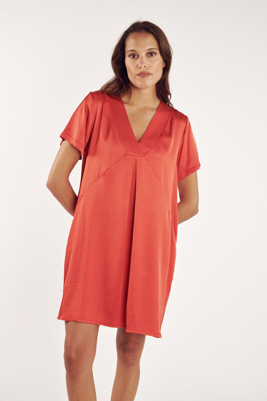 ROBE COURTE CRISTIANO CORAIL