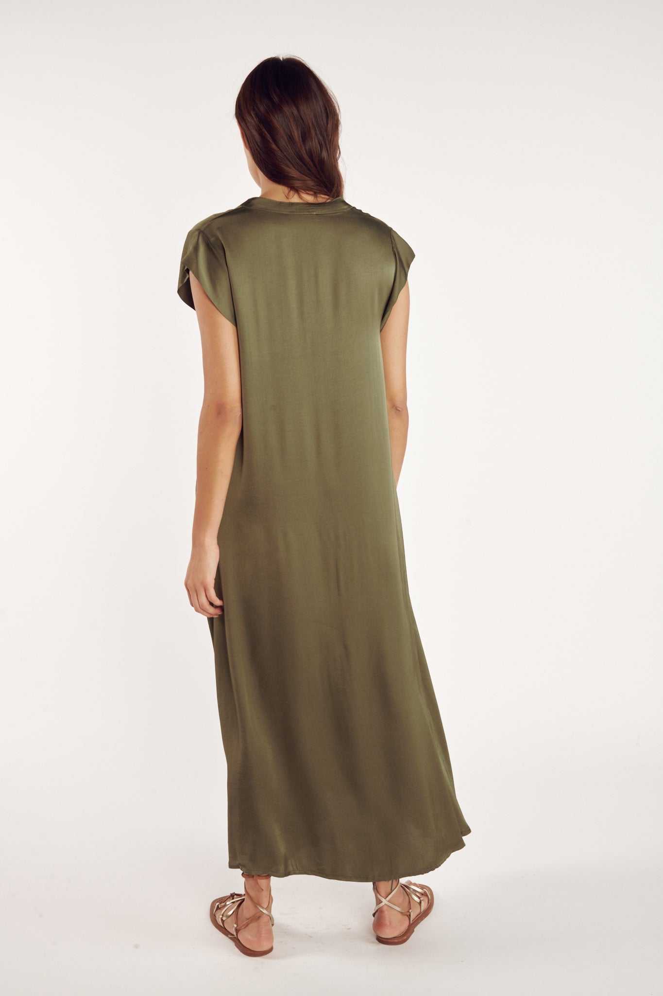 ROBE LONGUE ARLÈNE KAKI