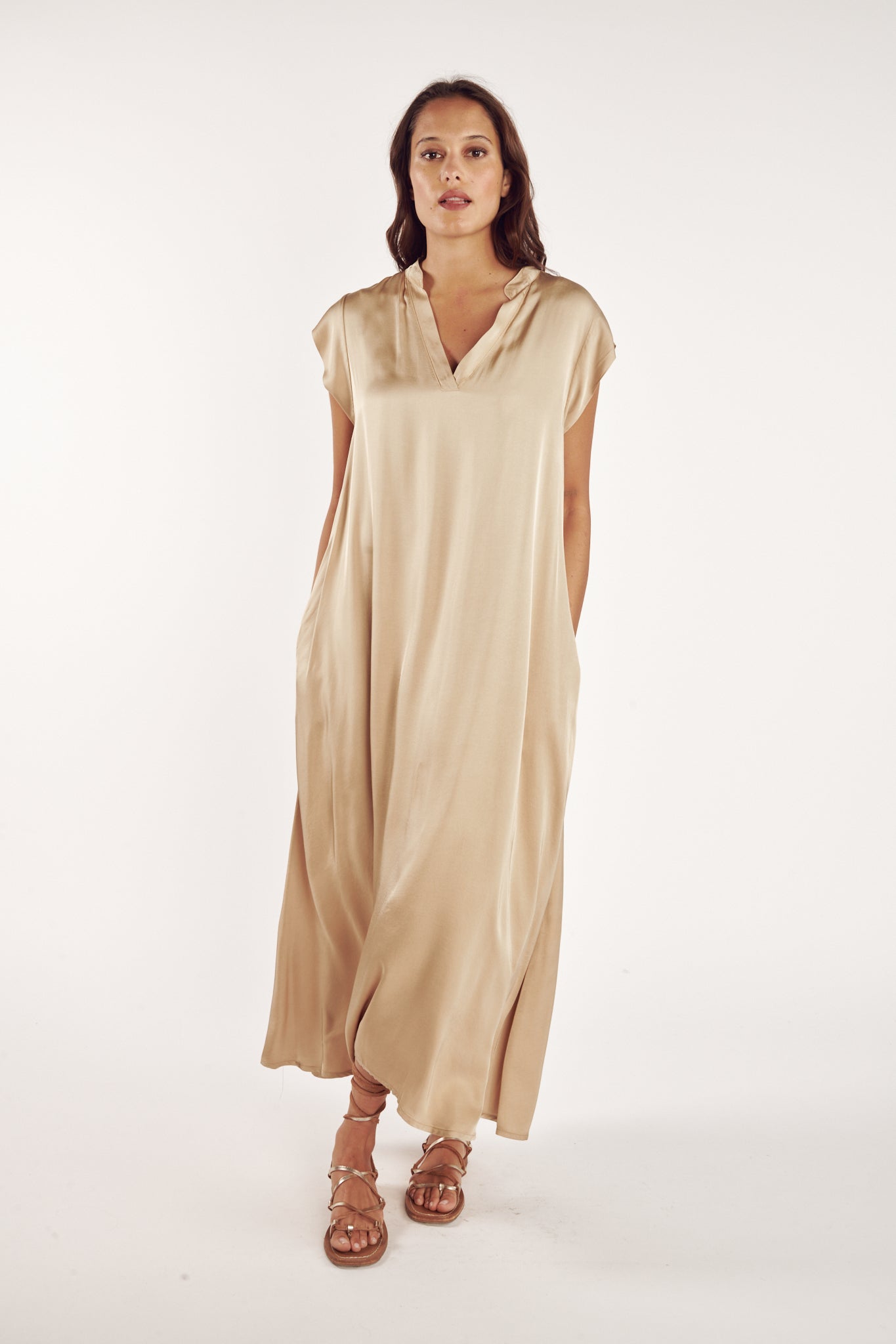 ROBE LONGUE ARLÈNE SABLE