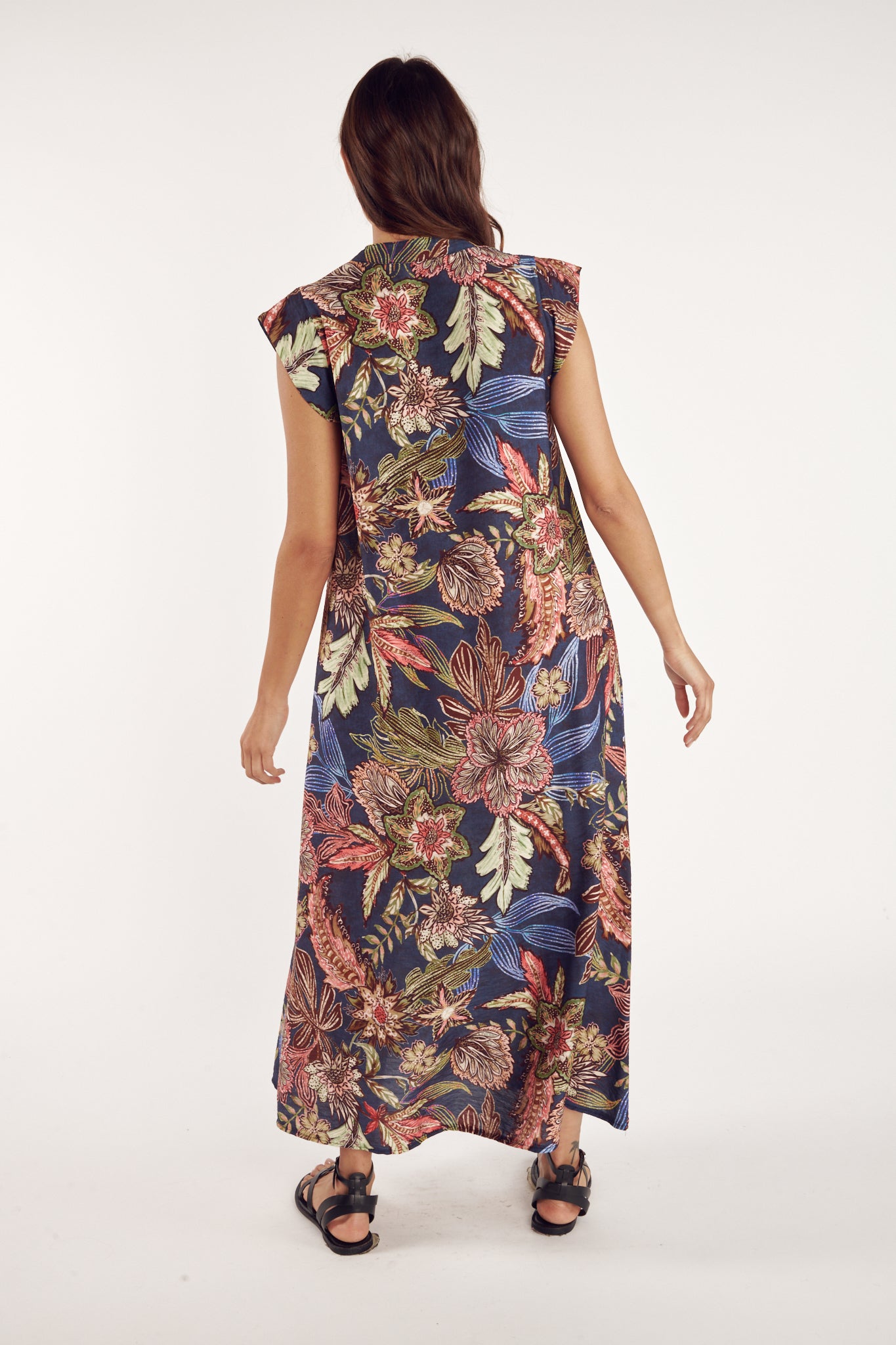 ROBE LONGUE CATALINA DENIM FLOWER