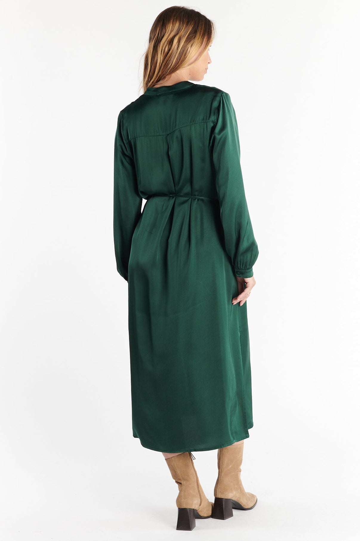 ROBE CHEMISE DEA VERT PIN