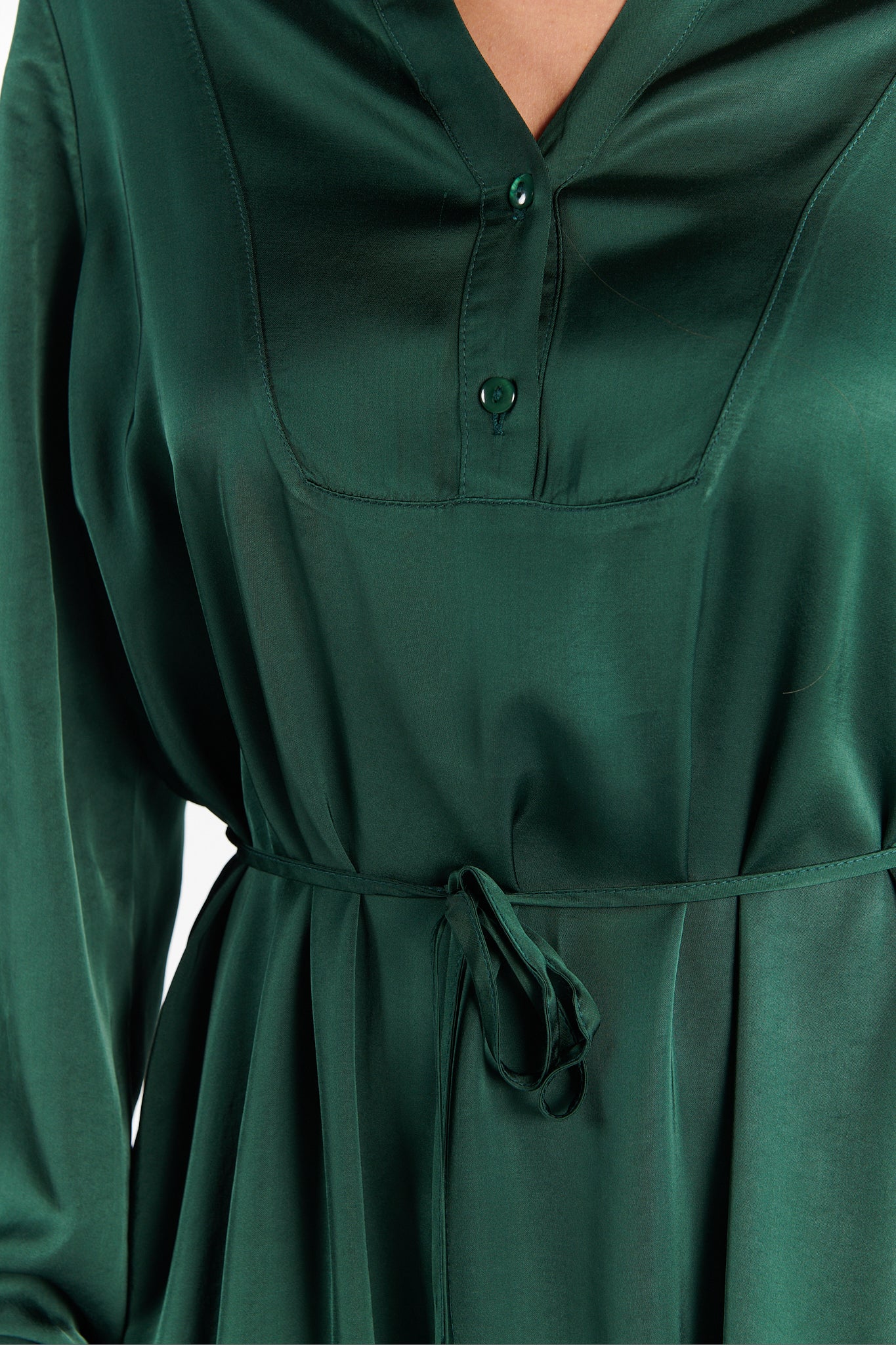 ROBE CHEMISE DEA VERT PIN