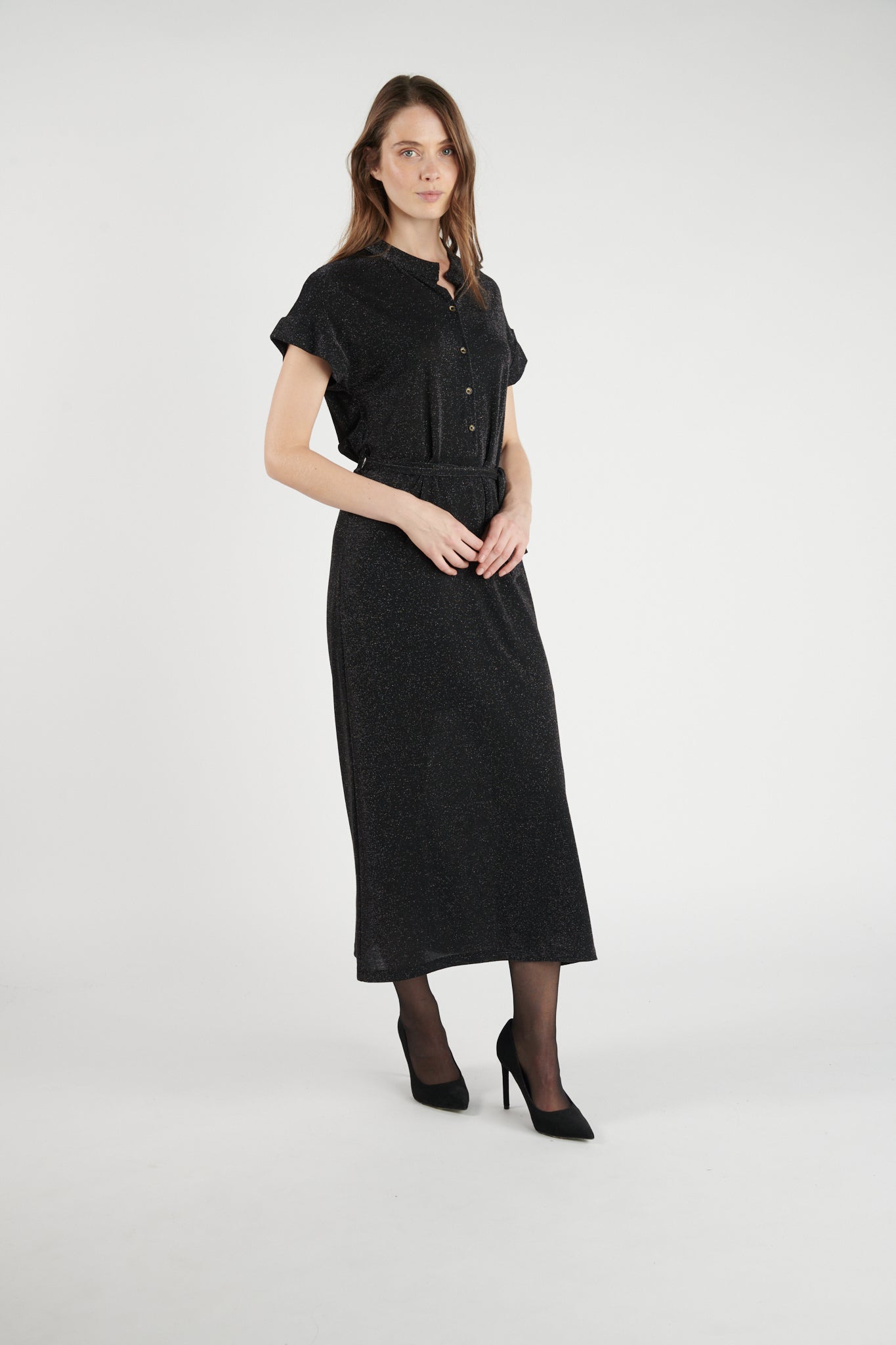 ROBE LONGUE LUREX DIVINE NOIR