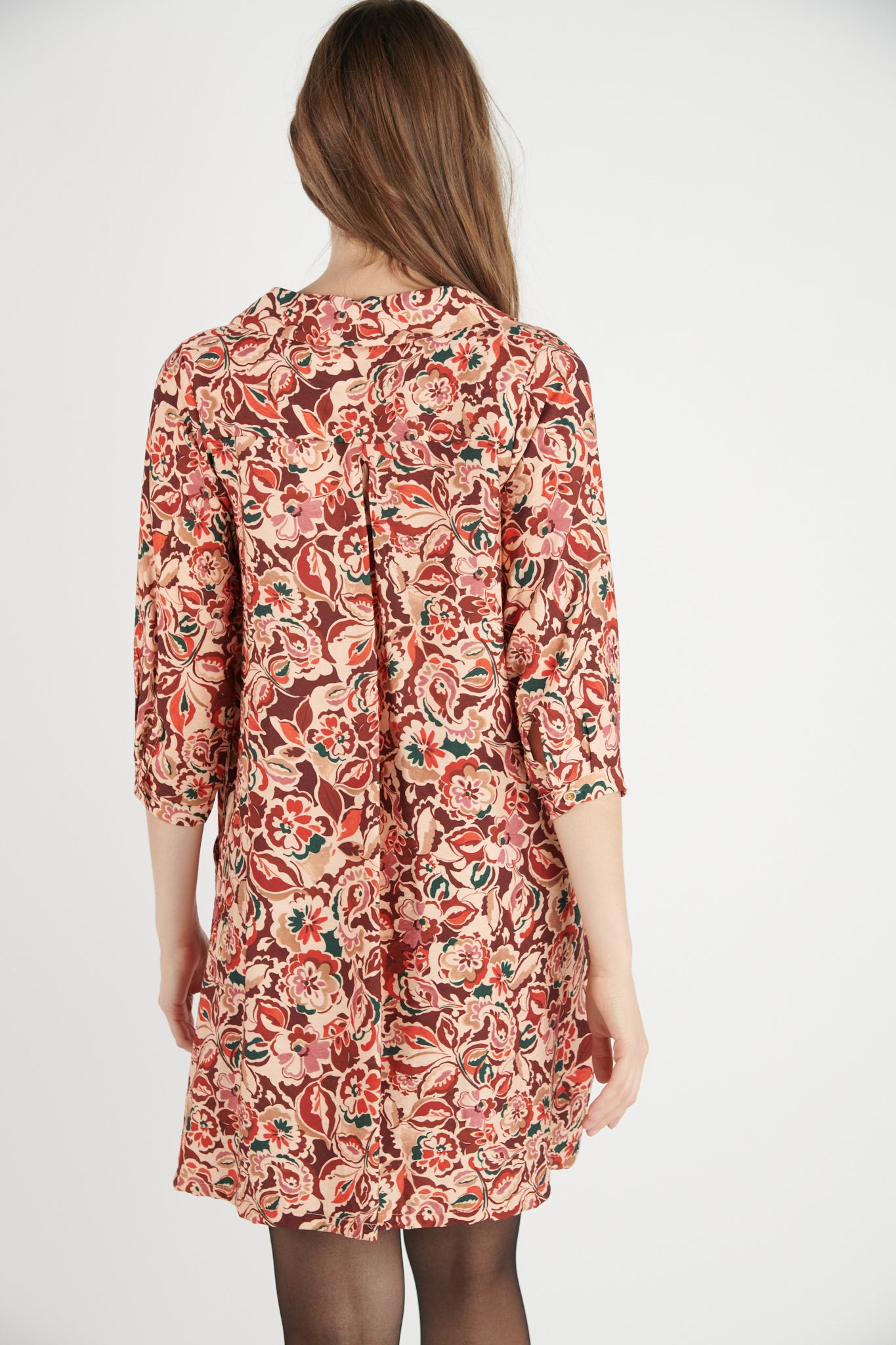 ROBE COURTE DERYA IMPRIMÉ FLOWER PRUNE