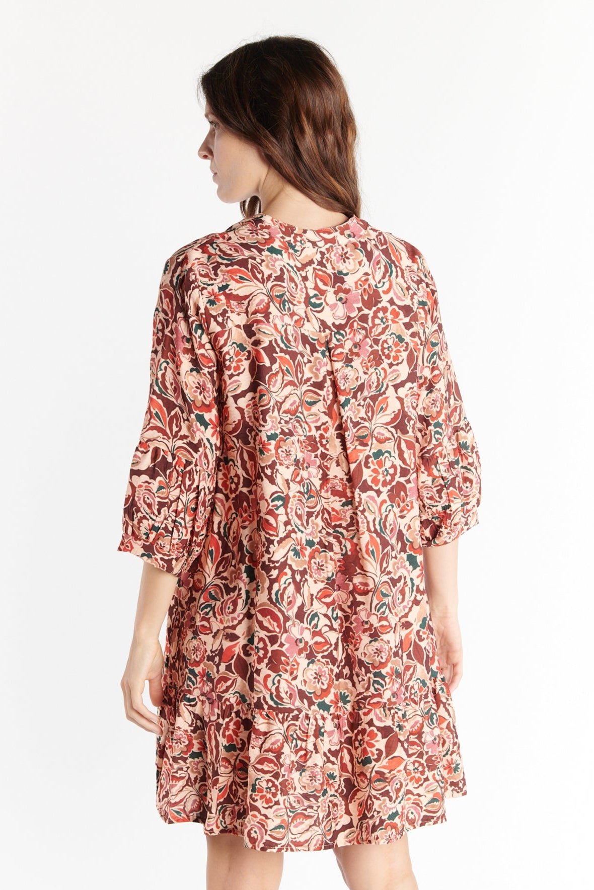 ROBE COURTE DALANDA IMPRIMÉ FLOWER PRUNE