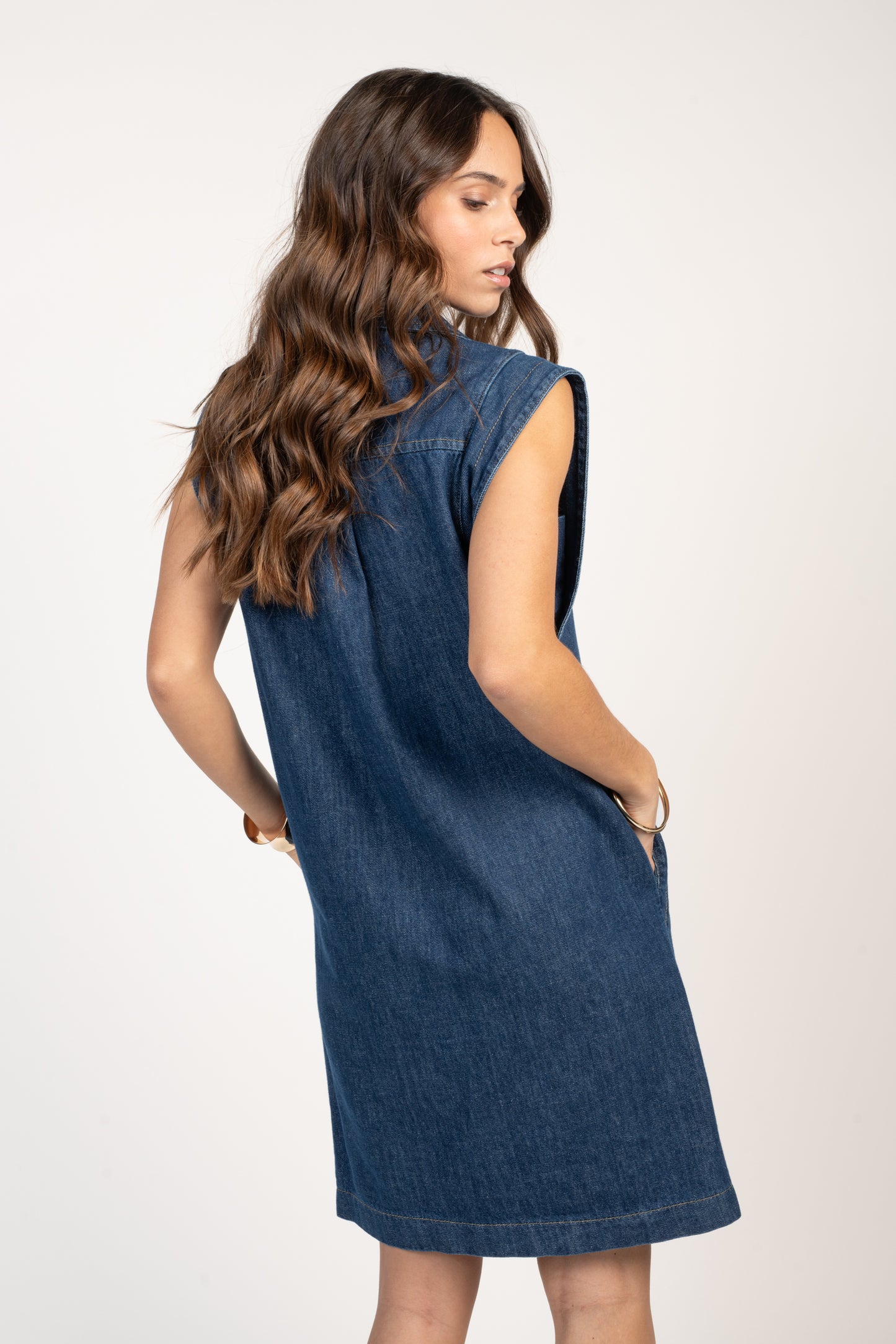 ROBE EN JEAN FONCÉ ÉVELINE