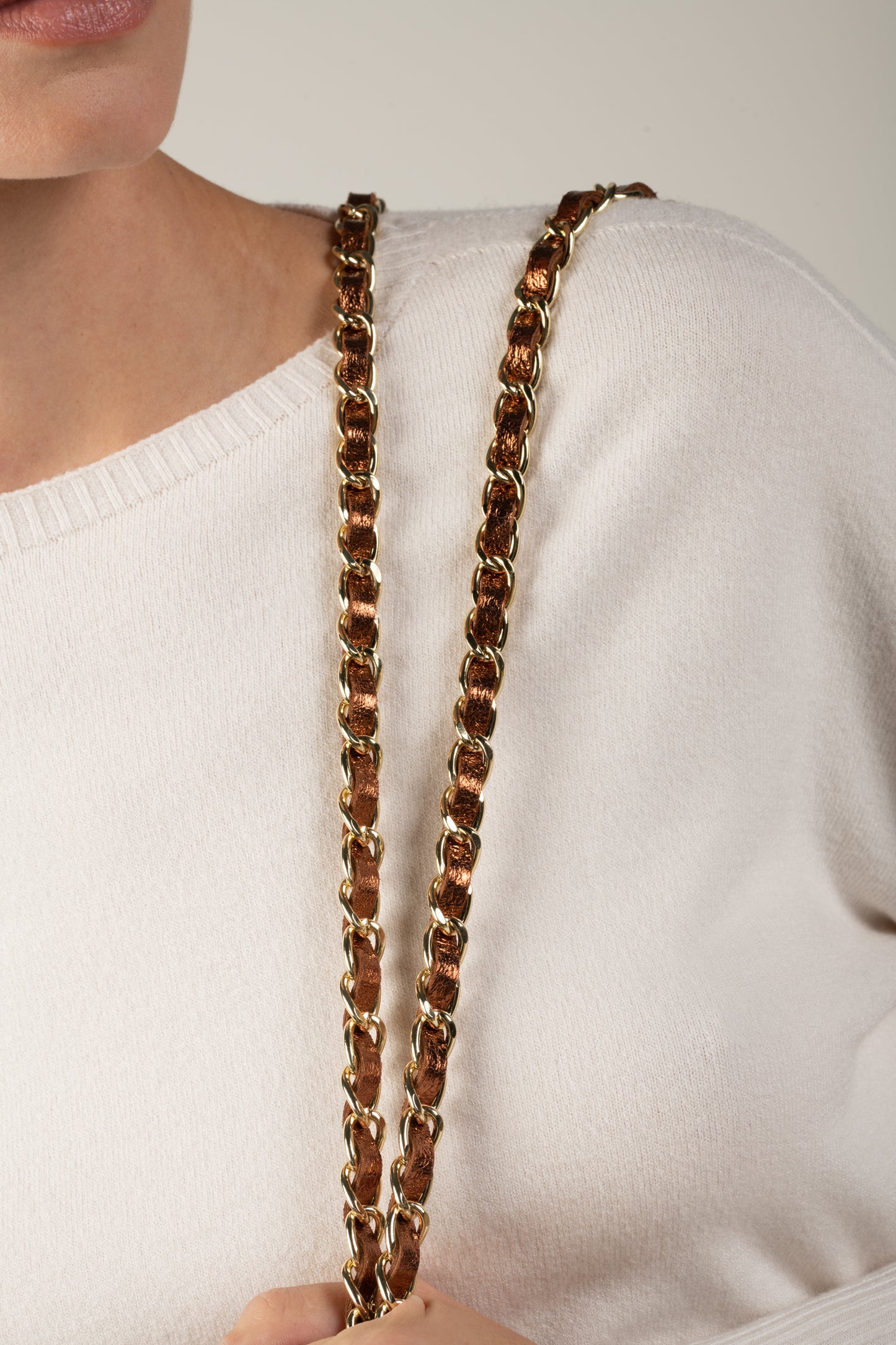 SMALL QUILTED CHICAGO BRONZE BAG