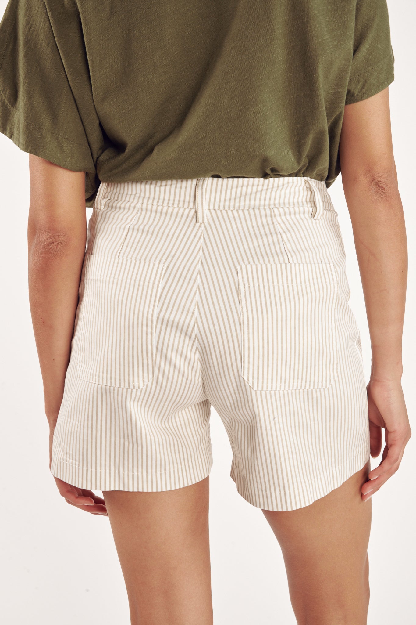 SHORT À RAYURES CAMERON SABLE
