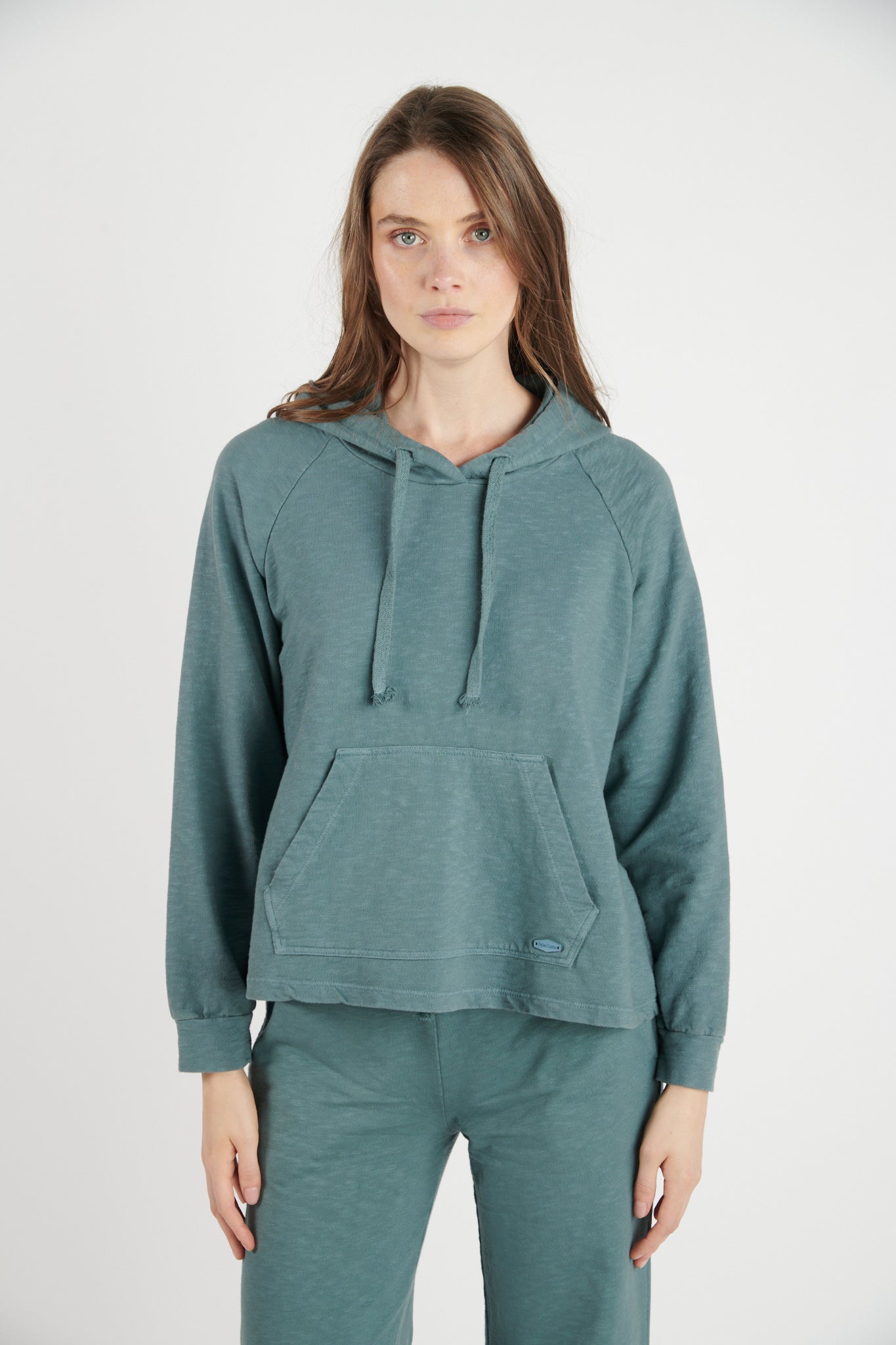 SWEAT CAPUCHE COTON ORGANIQUE JULES BLEU CENDRE