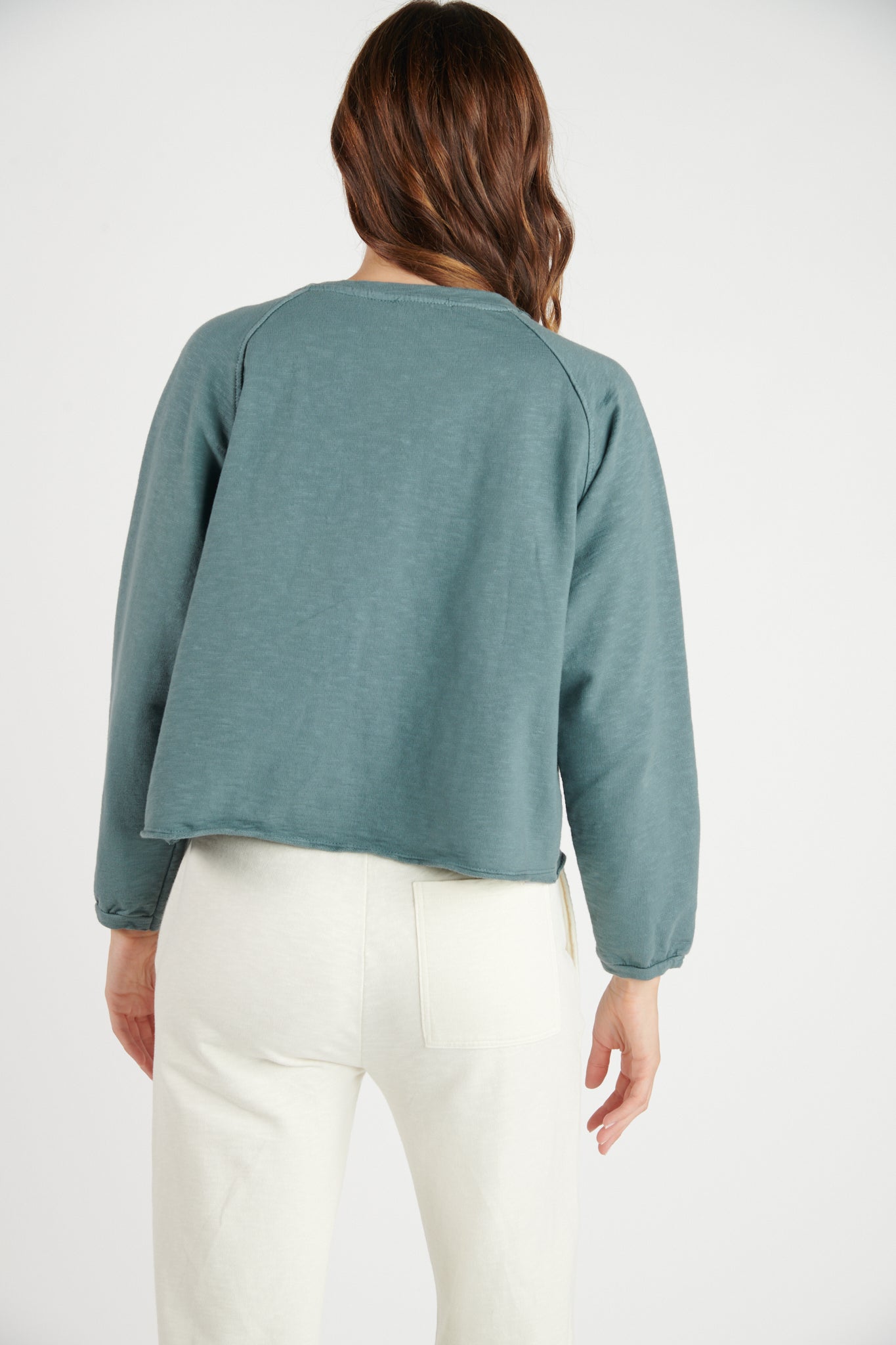 SWEAT COTON ORGANIQUE DORIAN BLEU CENDRE