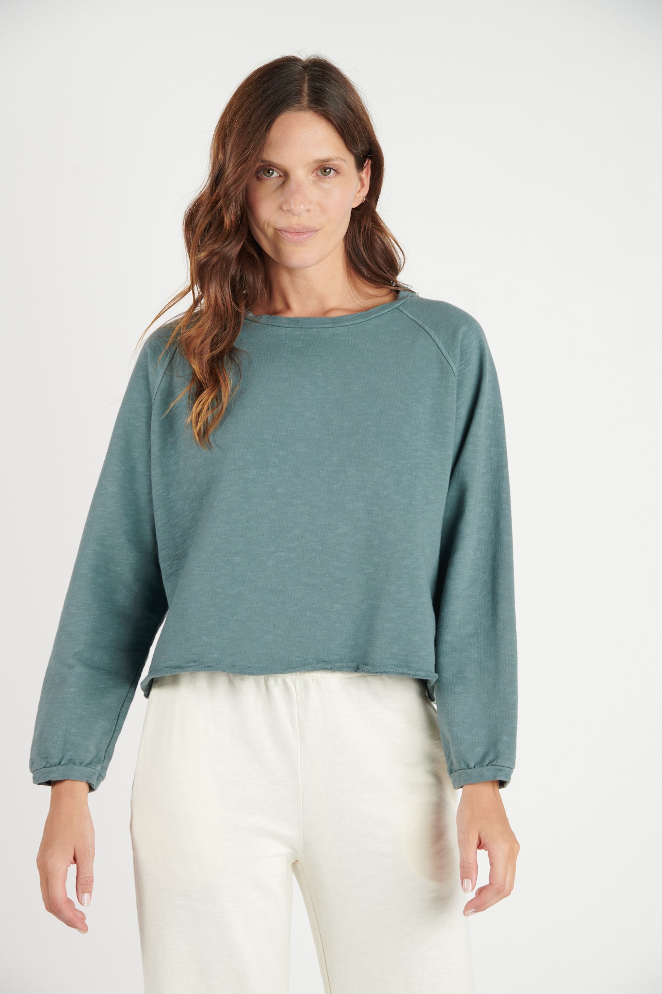 SWEAT COTON ORGANIQUE DORIAN BLEU CENDRE