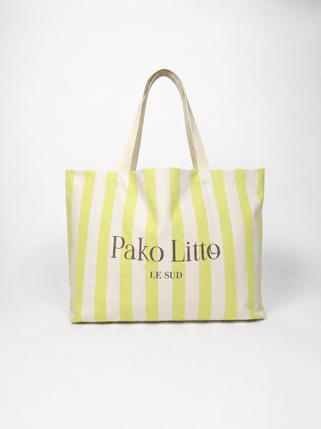 TOTE BAG À RAYURES JAUNE