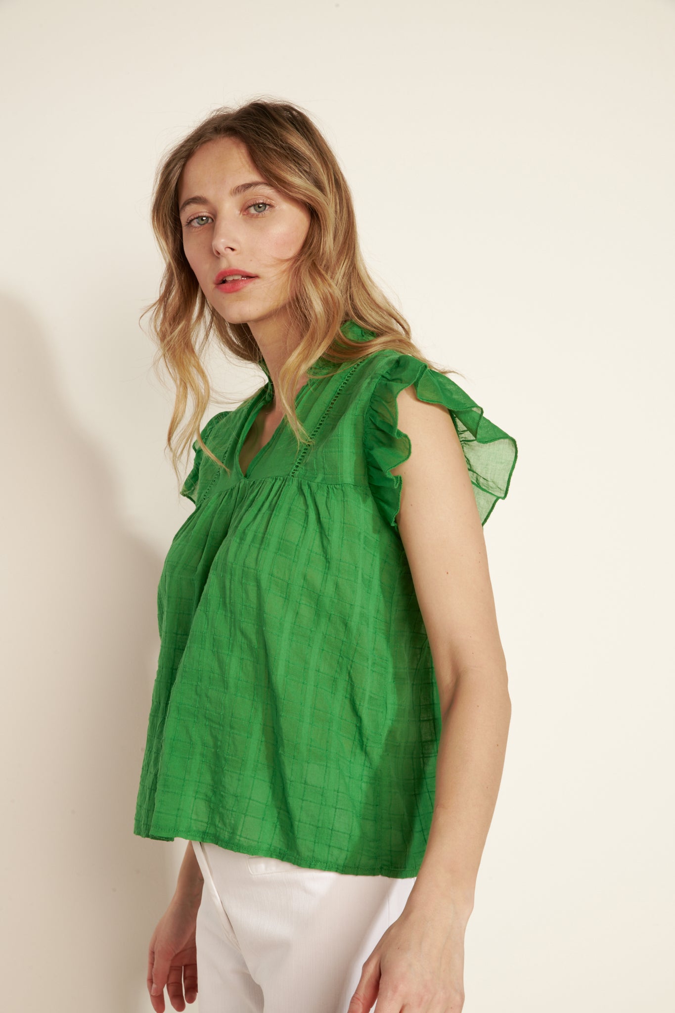 ALEC GREEN COTTON VOILE TOP