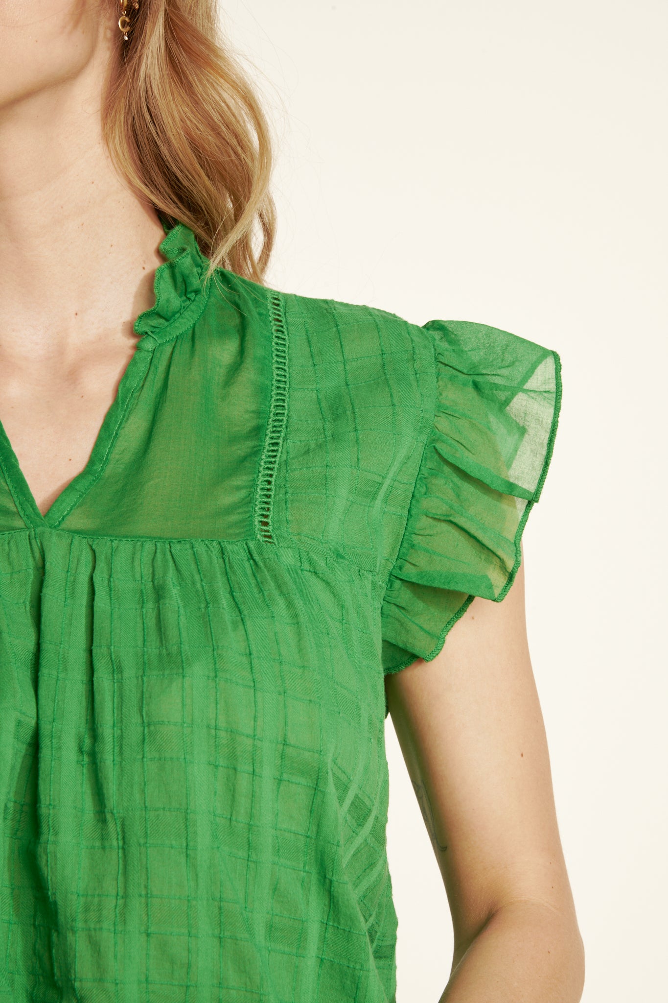 ALEC GREEN COTTON VOILE TOP