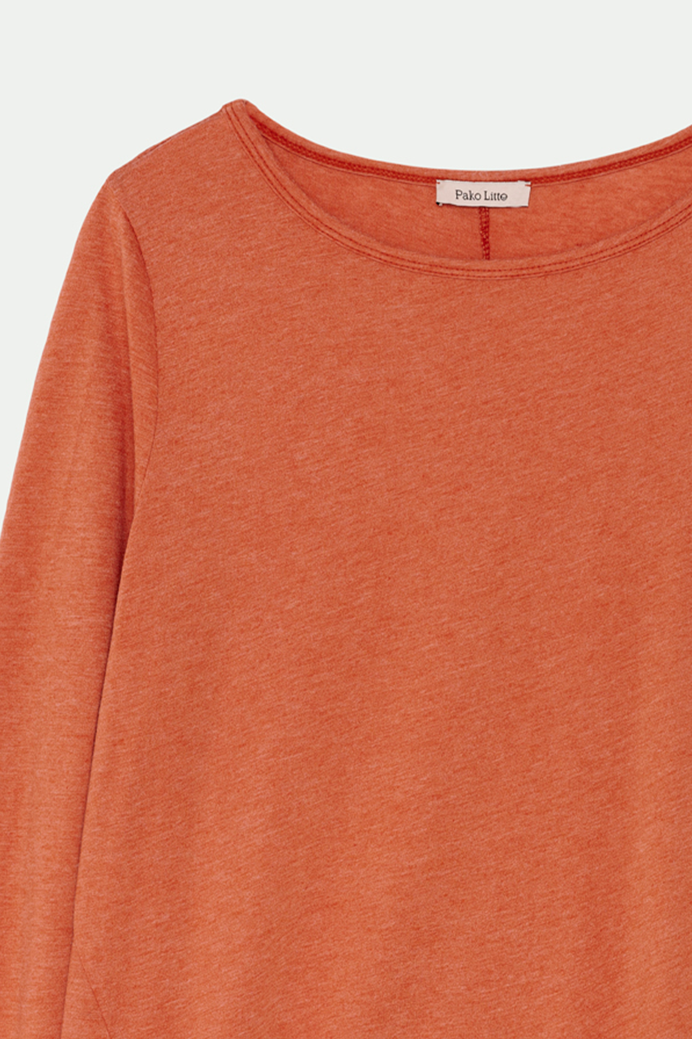 TOP COL ROND BORIS ORANGE BRULÉ