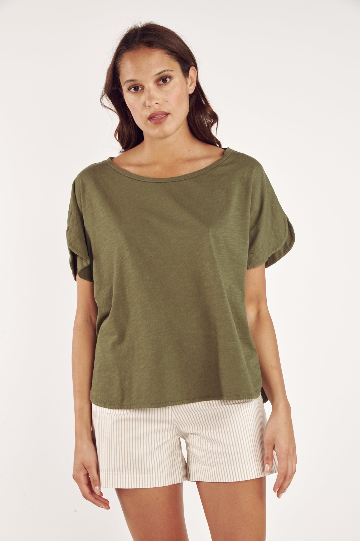 TOP COTON MODAL CYRILÈNE KAKI