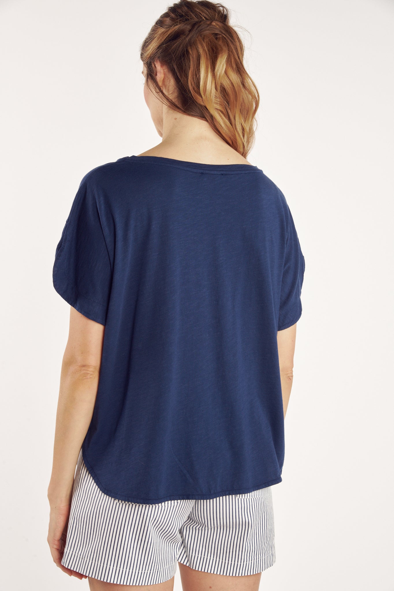 TOP COTON MODAL CYRILÈNE MARINE